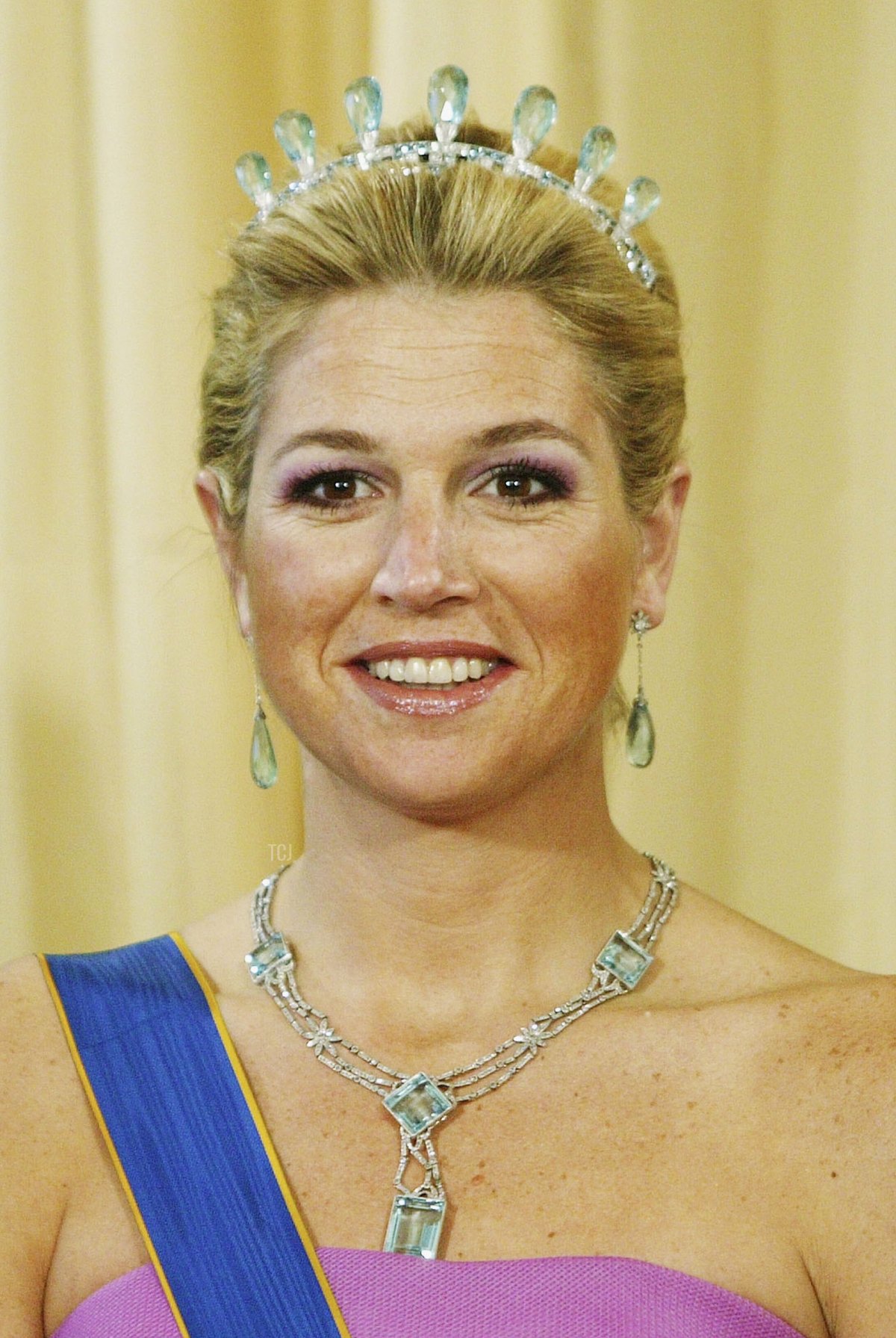 Princess Maxima of the Netherlands attends a state banquet in honor of the visiting Grand Duke and Grand Duchess of Luxembourg at the Noordeinde Palace in The Hague, the Netherlands April 24, 2006 (Michel Porro/Getty Images)