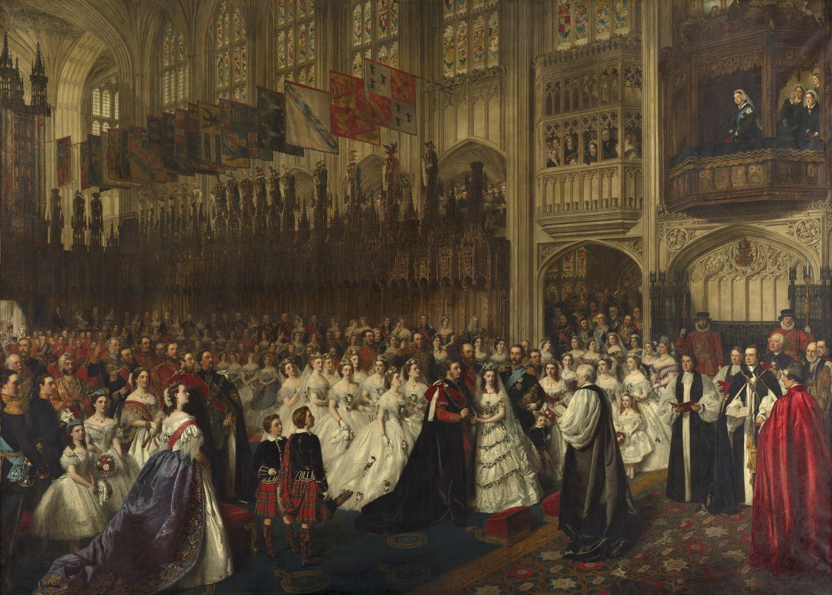 William Powell Frith's "The Marriage of the Prince of Wales with Princess Alexandra of Denmark, Windsor, 10 March 1863" (Royal Collection)