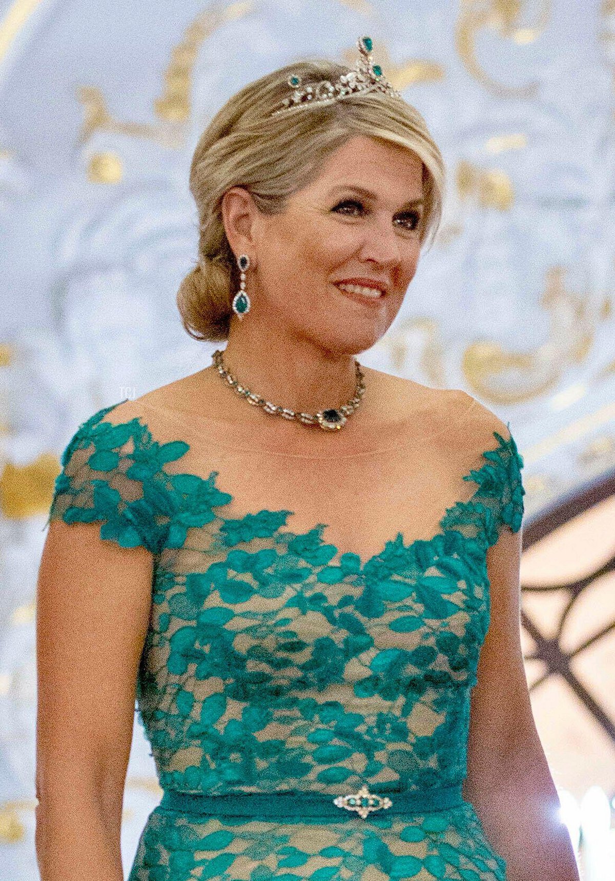 Queen Maxima of the Netherlands attends a state banquet at the Reduta, home of the Slovak Philharmonic, in Bratislava on March 07, 2023 (Albert Nieboer/DPA Picture Alliance/Alamy)