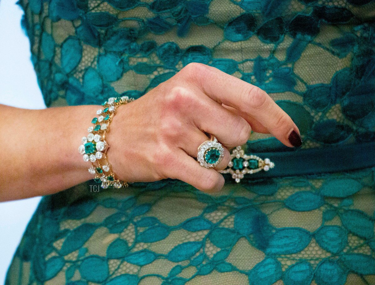 Queen Maxima of the Netherlands attends a state banquet at the Reduta, home of the Slovak Philharmonic, in Bratislava on March 07, 2023 (Albert Nieboer/DPA Picture Alliance/Alamy)