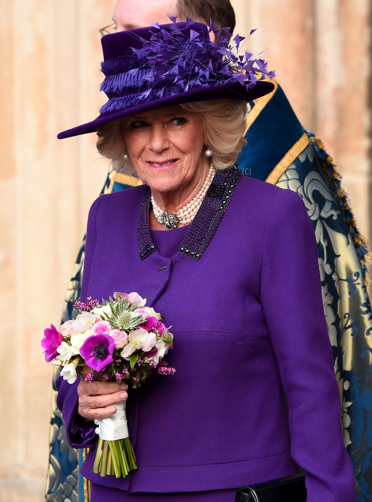 The Duchess of Cornwall departs after the annual Commonwealth Day service at Westminster Abbey on March 13, 2017 in London, England (Eamonn M. McCormack/Getty Images)