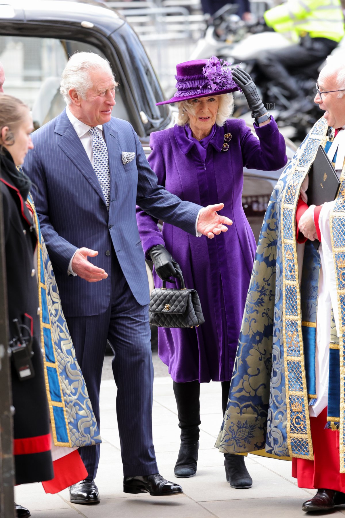 The Prince of Wales and the Duchess of Cornwall arrive at Westminster Abbey for the Commonwealth Day service on March 14, 2022 in London, England (Chris Jackson/Getty Images)