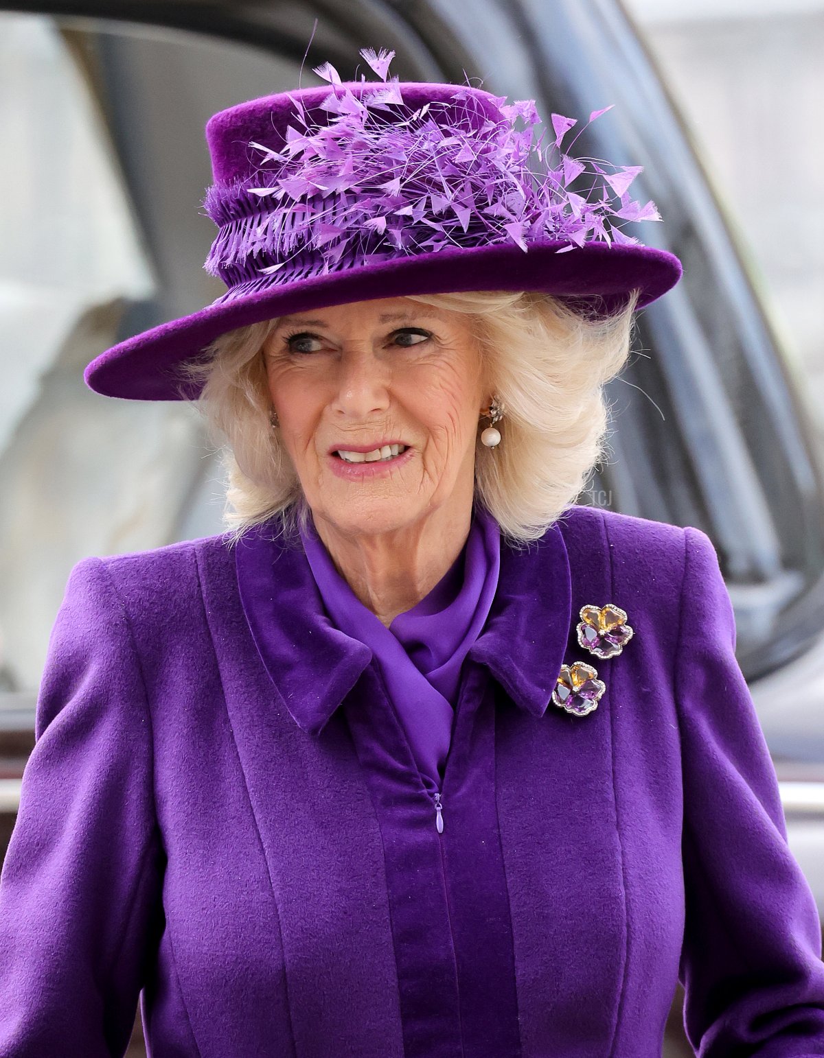 The Duchess of Cornwall arrives at Westminster Abbey for the Commonwealth Day service on March 14, 2022 in London, England (Chris Jackson/Getty Images)