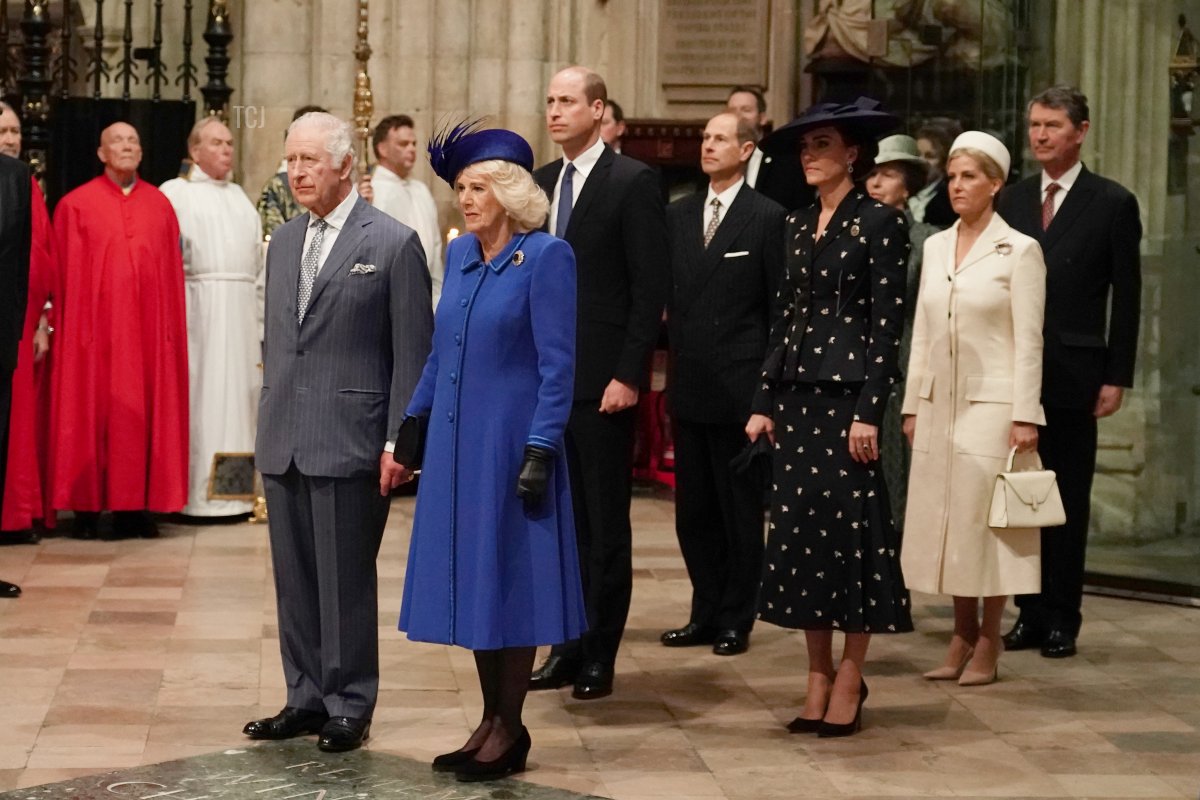 Members of the royal family attend the Commonwealth Day service at Westminster Abbey in London on March 13, 2023 (Jordan Pettitt - WPA Pool/Getty images)