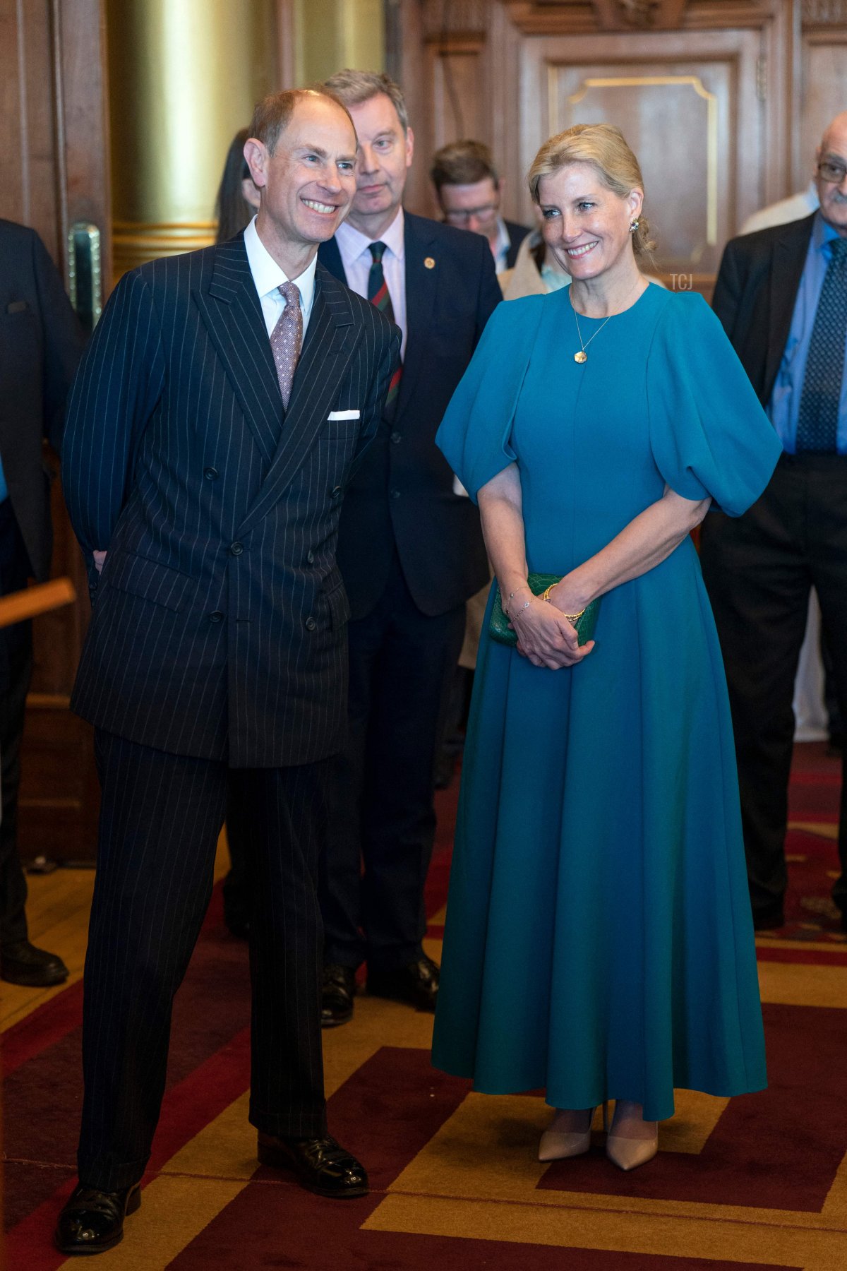 The Duke and Duchess of Edinburgh attend an event at the City Chambers in Edinburgh to mark one year since the city's formal response to the invasion of Ukraine on March 10, 2023 (JANE BARLOW/POOL/AFP via Getty Images)