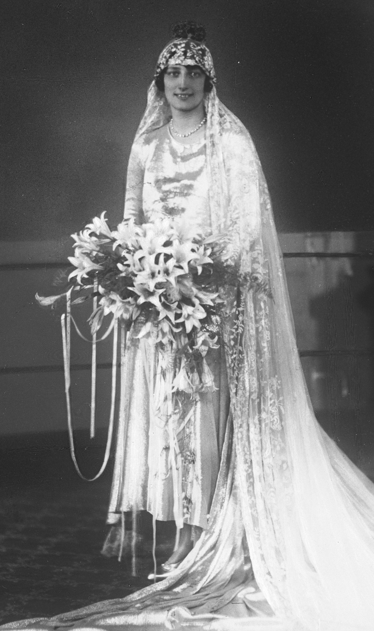 Crown Princess Martha of Norway on her wedding day in Oslo, March 21, 1929 (Ernest Rude/National Library of Norway)