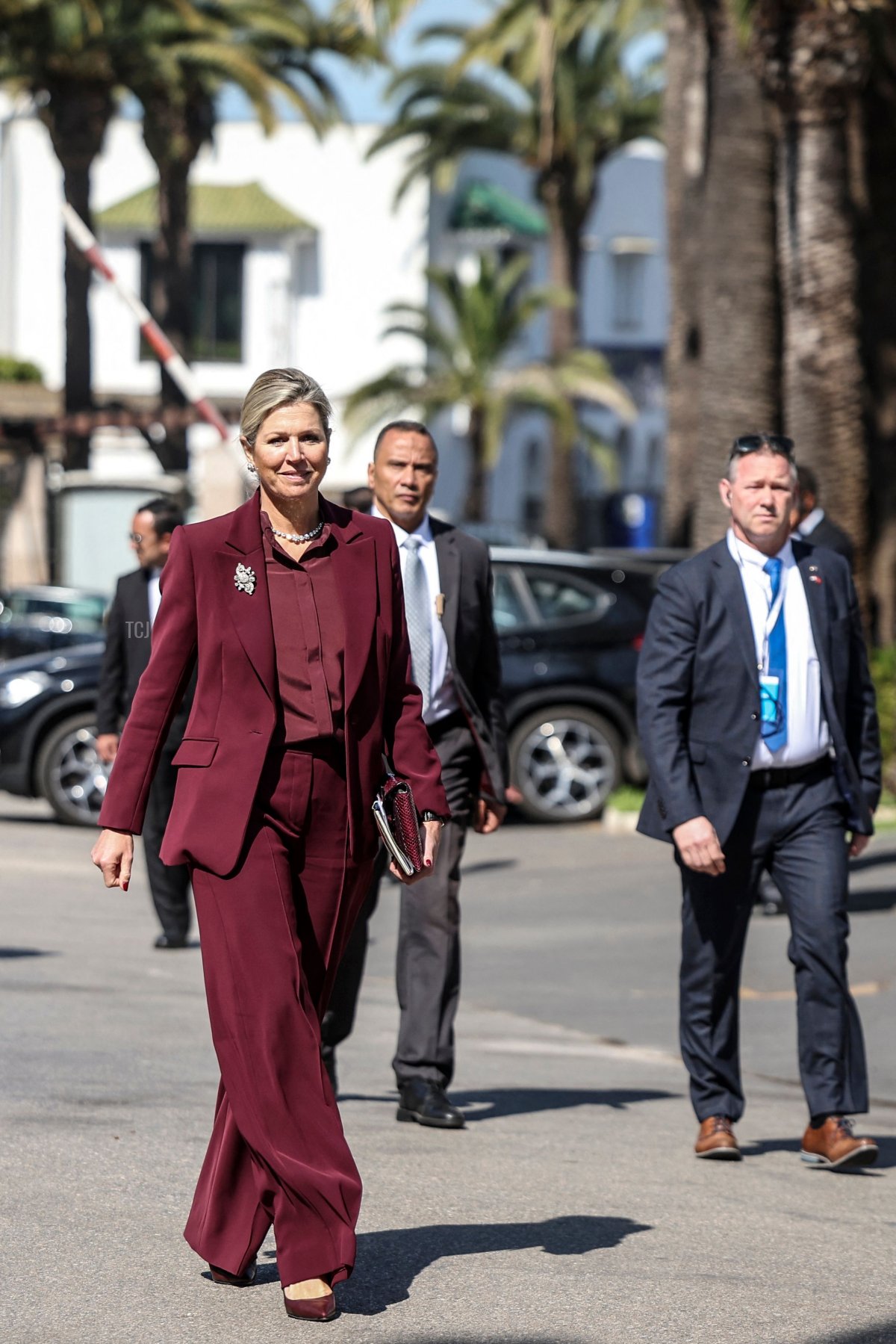 Queen Maxima of the Netherlands is pictured in Rabat on March 22, 2023, on the last day of her visit as a special representative of the UN Secretary-General for Financial Inclusion and Development (FADEL SENNA/AFP via Getty Images)