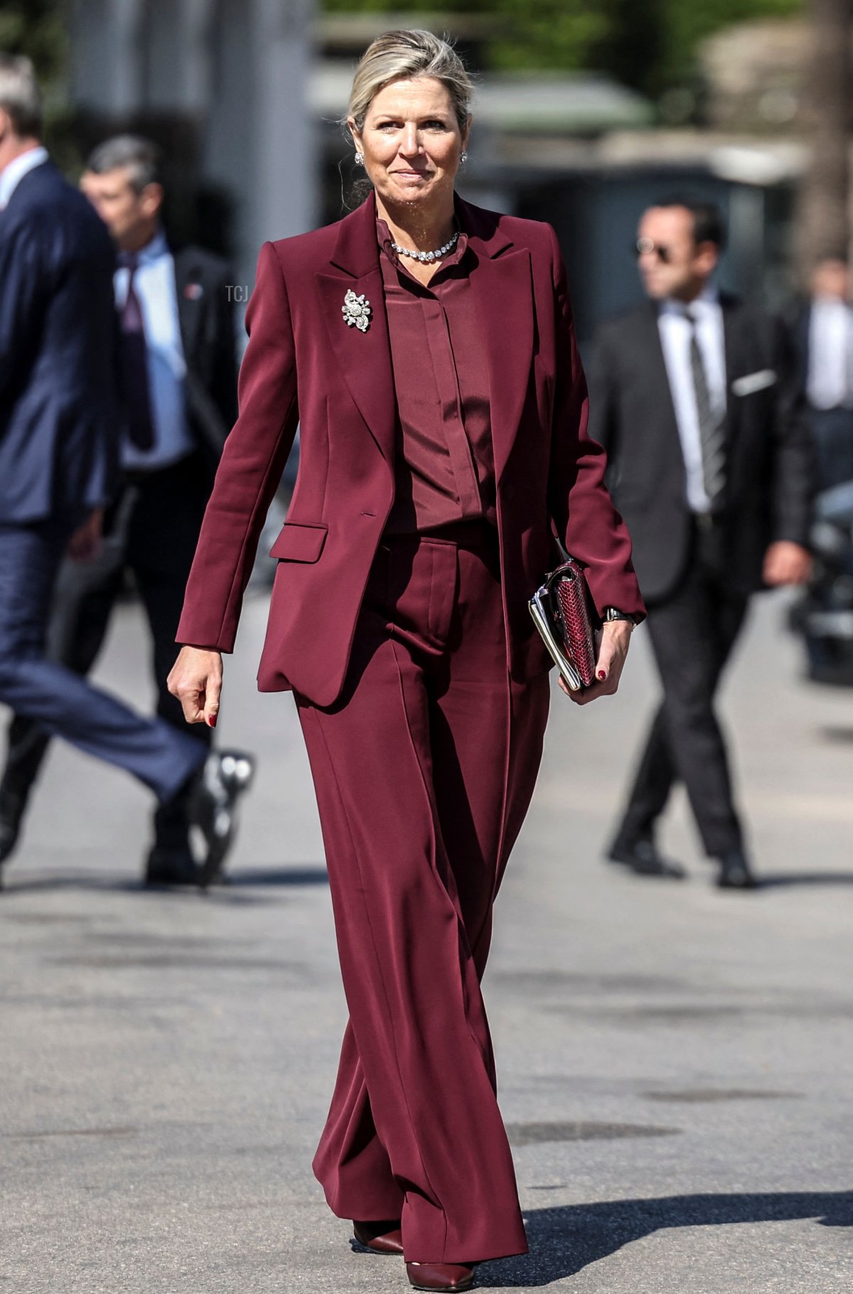 Queen Maxima of the Netherlands is pictured in Rabat on March 22, 2023, on the last day of her visit as a special representative of the UN Secretary-General for Financial Inclusion and Development (FADEL SENNA/AFP via Getty Images)