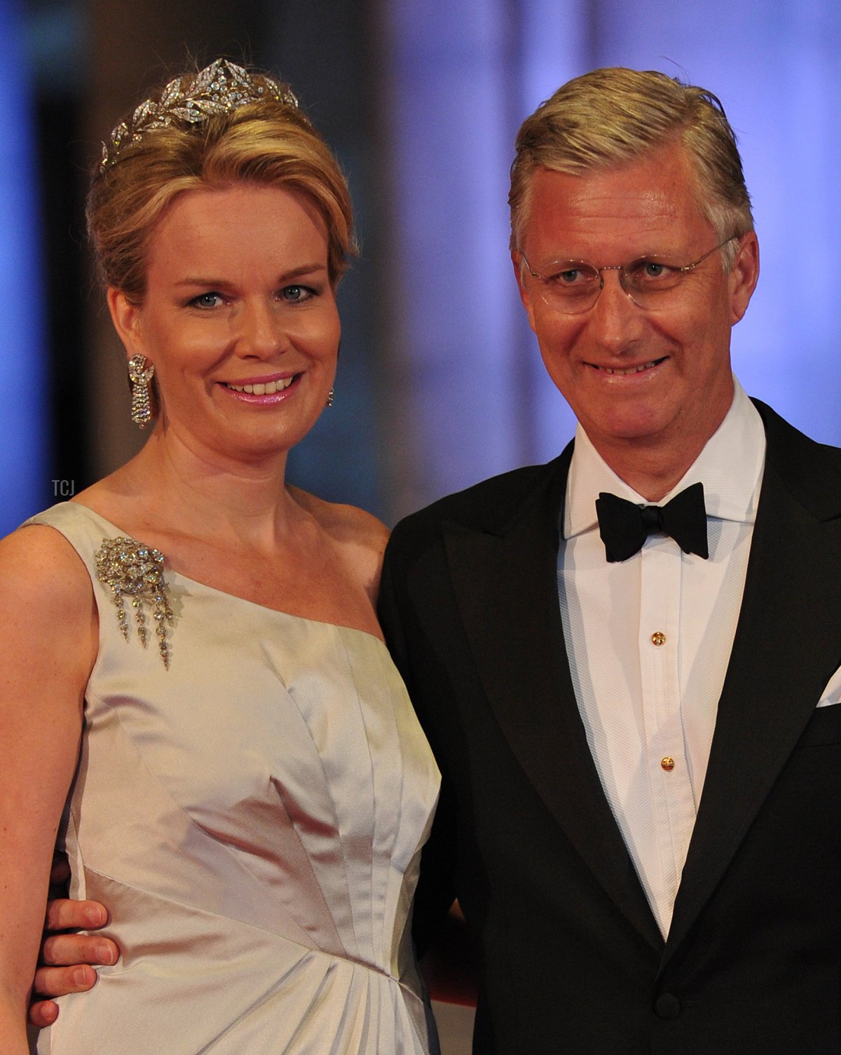 The Duke and Duchess of Brabant arrive on April 29, 2013 to attend a dinner at the Rijksmuseum in Amsterdam hosted by Queen Beatrix of the Netherlands on the eve of her abdication (CARL COURT/AFP via Getty Images)