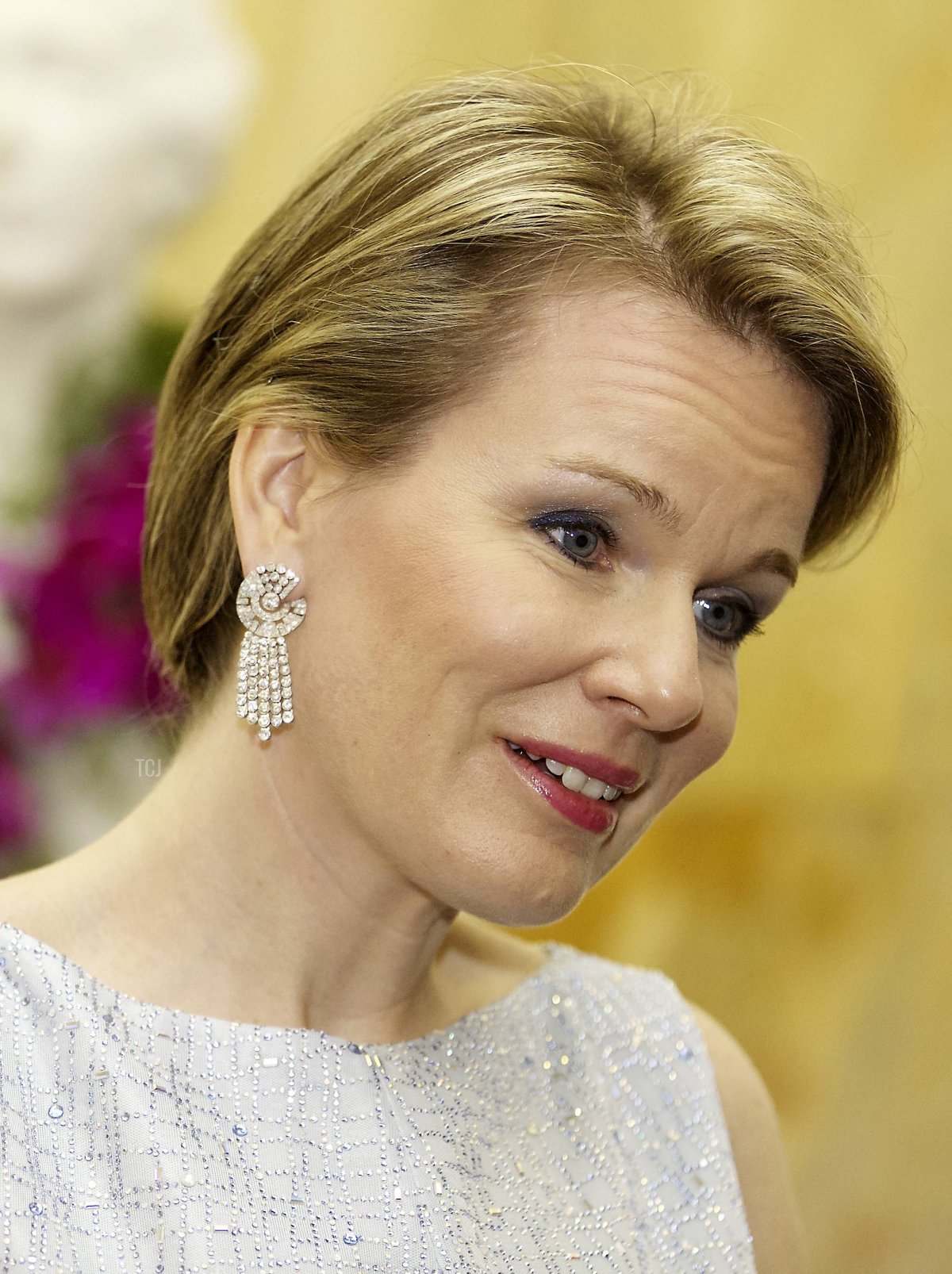 Queen Mathilde of the Belgians attends the fourth and last session of the finals of the Queen Elisabeth Singing Competition on May 31, 2014 in Brussels (NICOLAS MAETERLINCK/AFP via Getty Images)