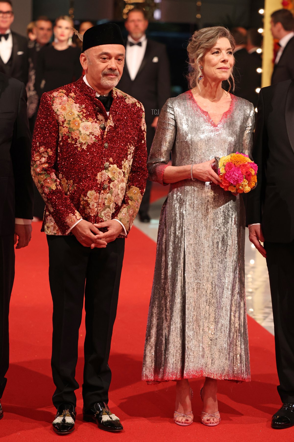 Christian Louboutin and Princess Caroline attend the Rose Ball on March 25, 2023 in Monaco (Pascal Le Segretain/Getty Images)