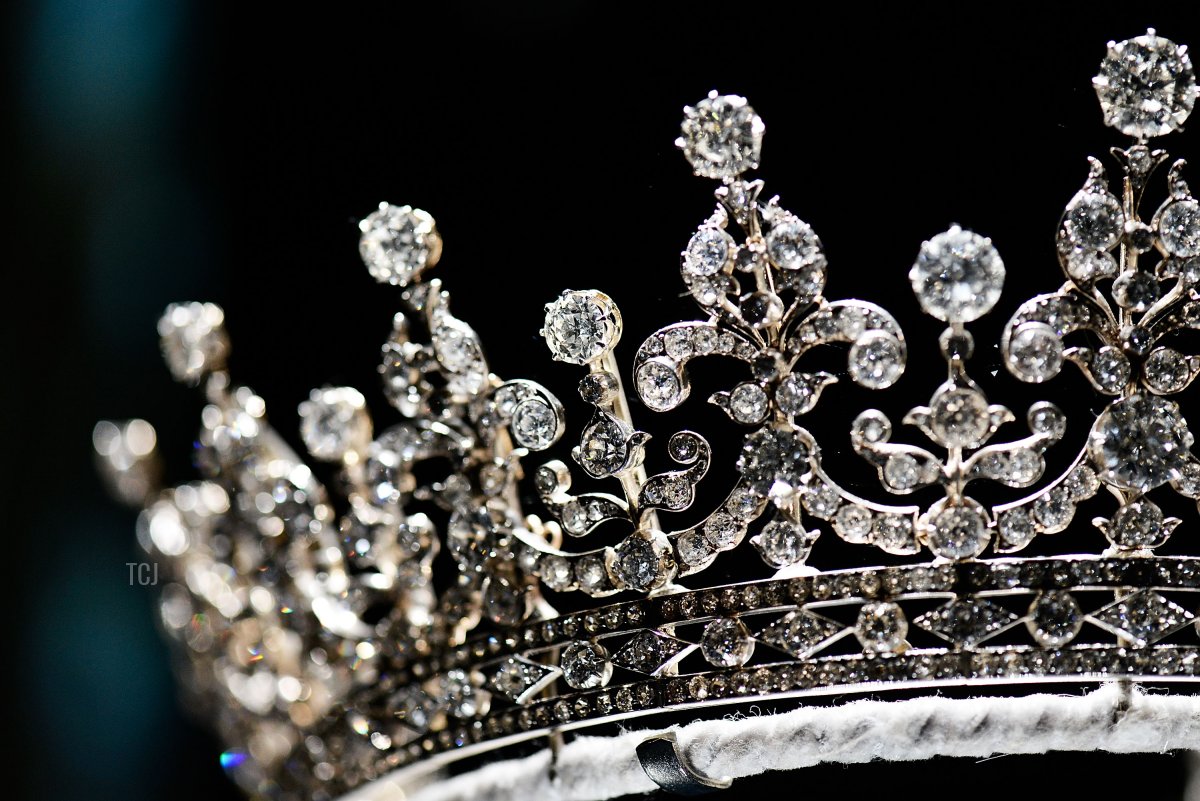 The Girls of Great Britain and Ireland Tiara on display in the Diamonds: A Jubilee Celebration exhibition, which forms part of the summer opening of Buckingham Palace, on June 28, 2012 in London, England (Bethany Clarke/Getty Images)