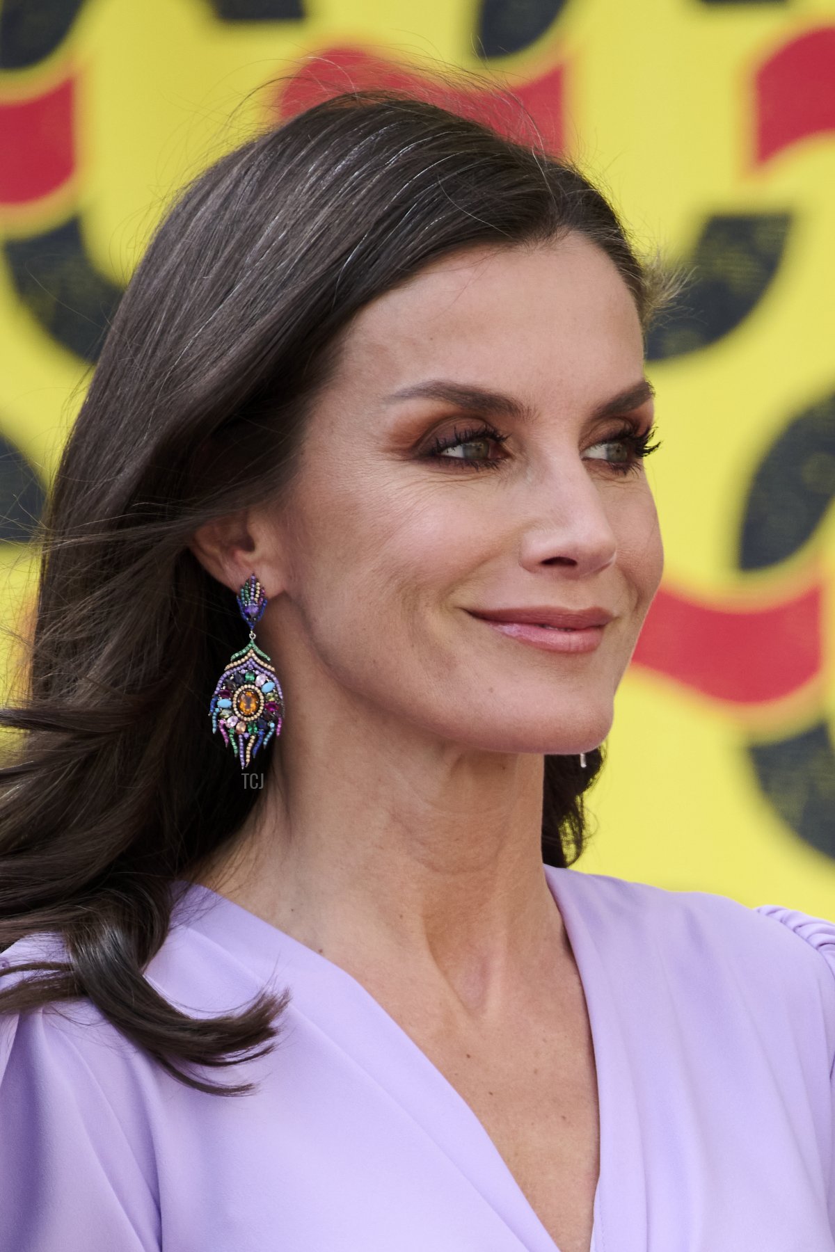 Queen Letizia of Spain attends the IX International Congress of the Spanish Language at the Falla Theater on March 27, 2023 in Cadiz, Spain (Carlos Alvarez/Getty Images)