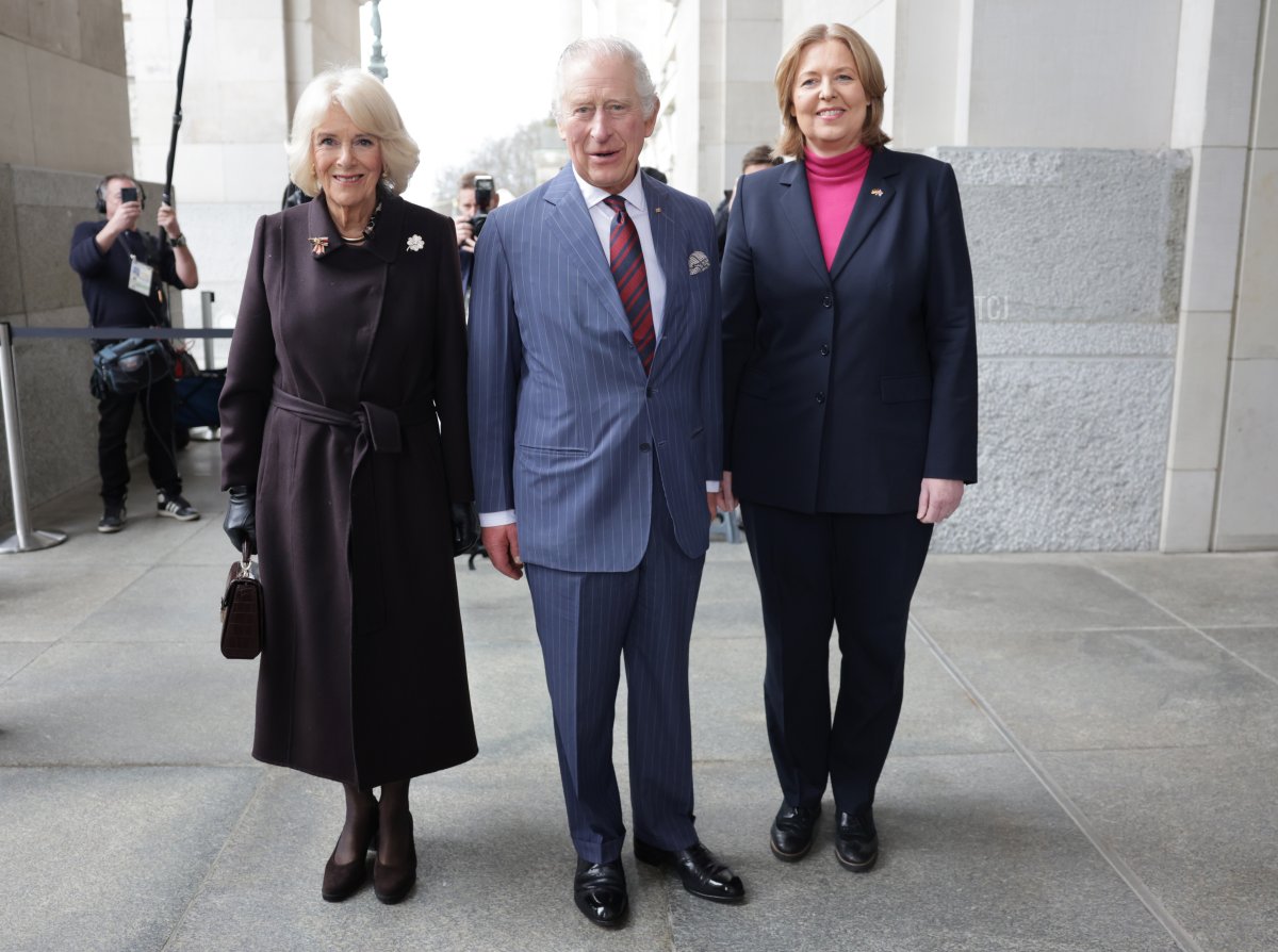 King Charles III and Queen Camilla are welcomed by the President of the German Bundestag, Bärbel Bas, at the Reichstag Building on March 30, 2023 in Berlin, Germany (Chris Jackson/Getty Images)