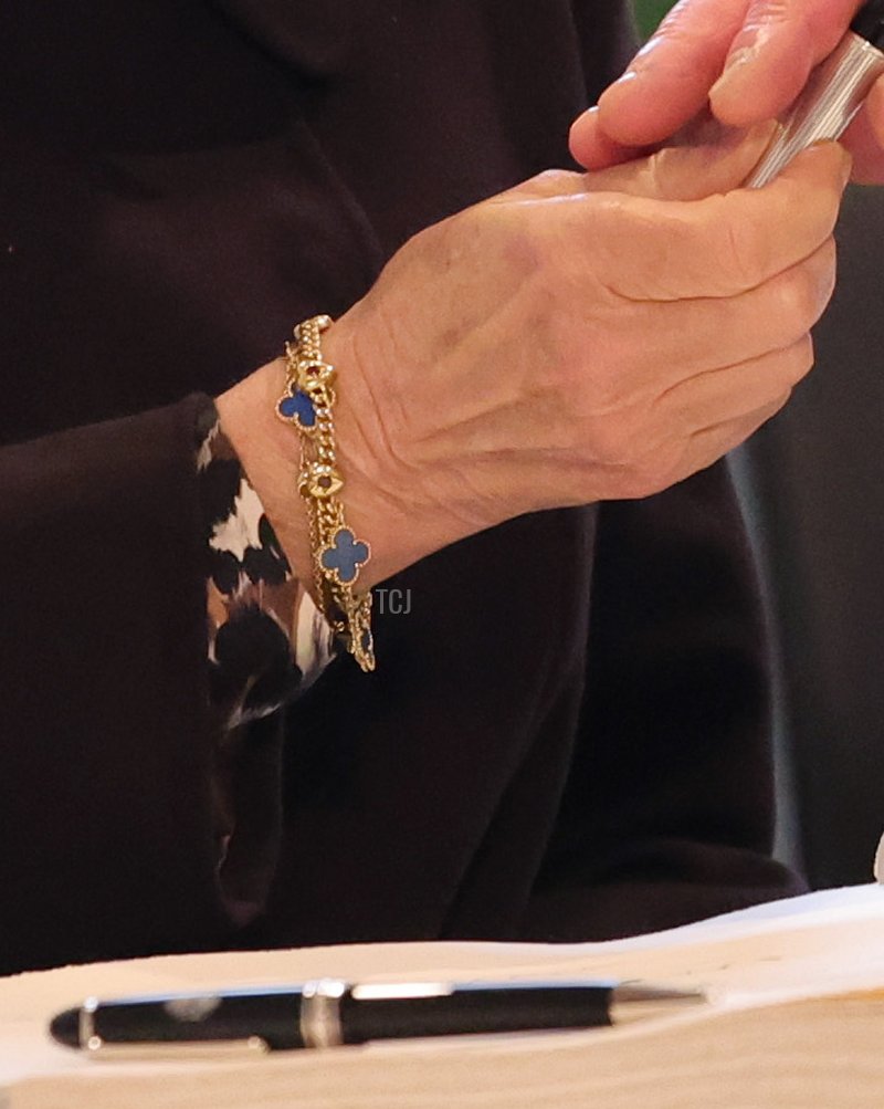 King Charles III and Queen Camilla sign the Bundestag's Golden Book on March 30, 2023 in Berlin, Germany (Chris Jackson/Getty Images)