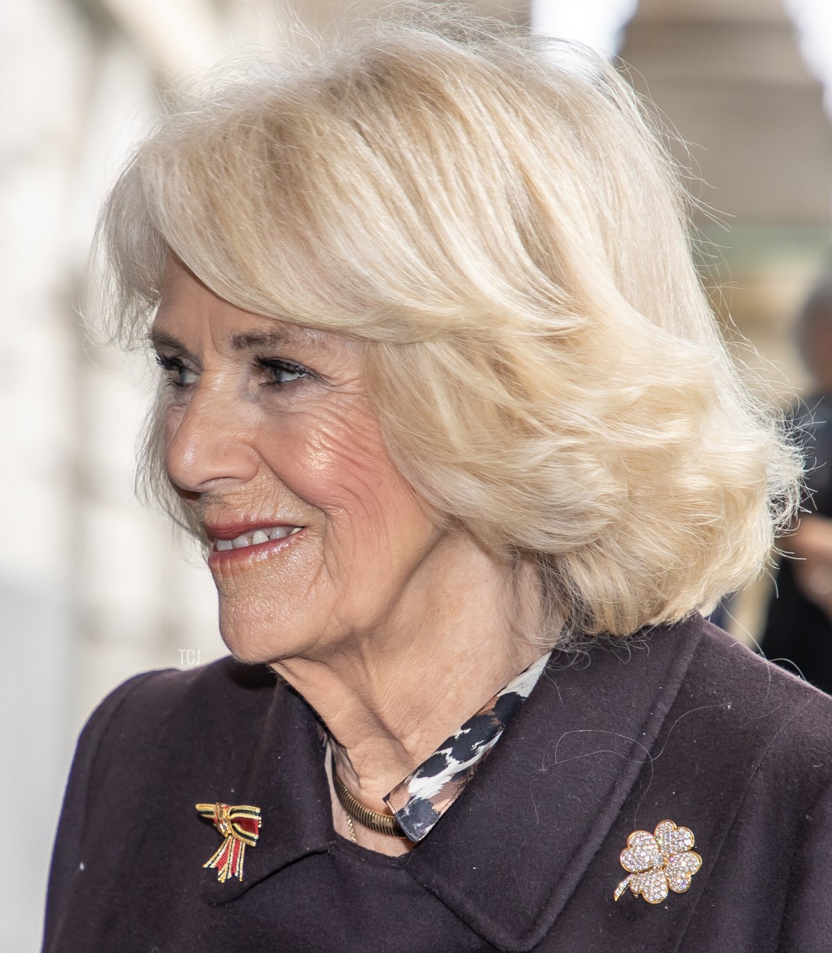 Queen Camilla arrives with King Charles III at the German Bundestag on March 30, 2023 in Berlin, Germany (Andreas Gora - Pool/Getty Images)
