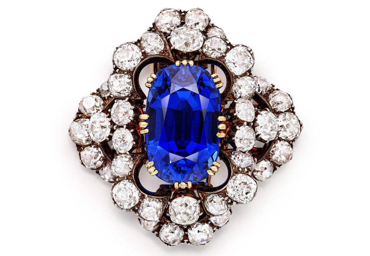 A Collectable Sapphire and Diamond Brooch, Late 19th Century (Sotheby's)