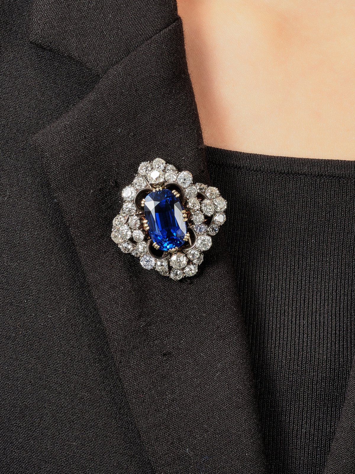 A Collectable Sapphire and Diamond Brooch, Late 19th Century (Sotheby's)