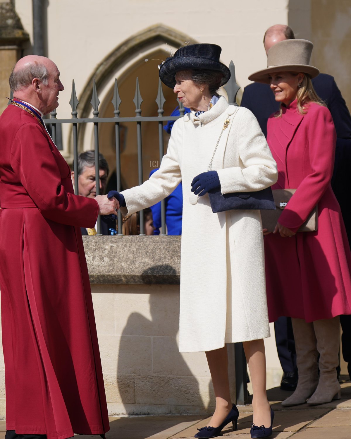 The Princess Royal and the Duchess of Edinburgh attend the Easter Matins Service at Windsor Castle on April 9, 2023 in Windsor, England (Yui Mok - WPA Pool/Getty Images)