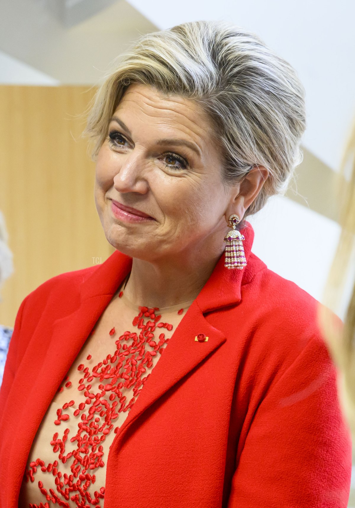 Queen Maxima of the Netherlands visits MindUS with Brigitte Macron on April 12, 2023 in Amsterdam, Netherlands (Patrick van Emst - Pool/Getty Images)