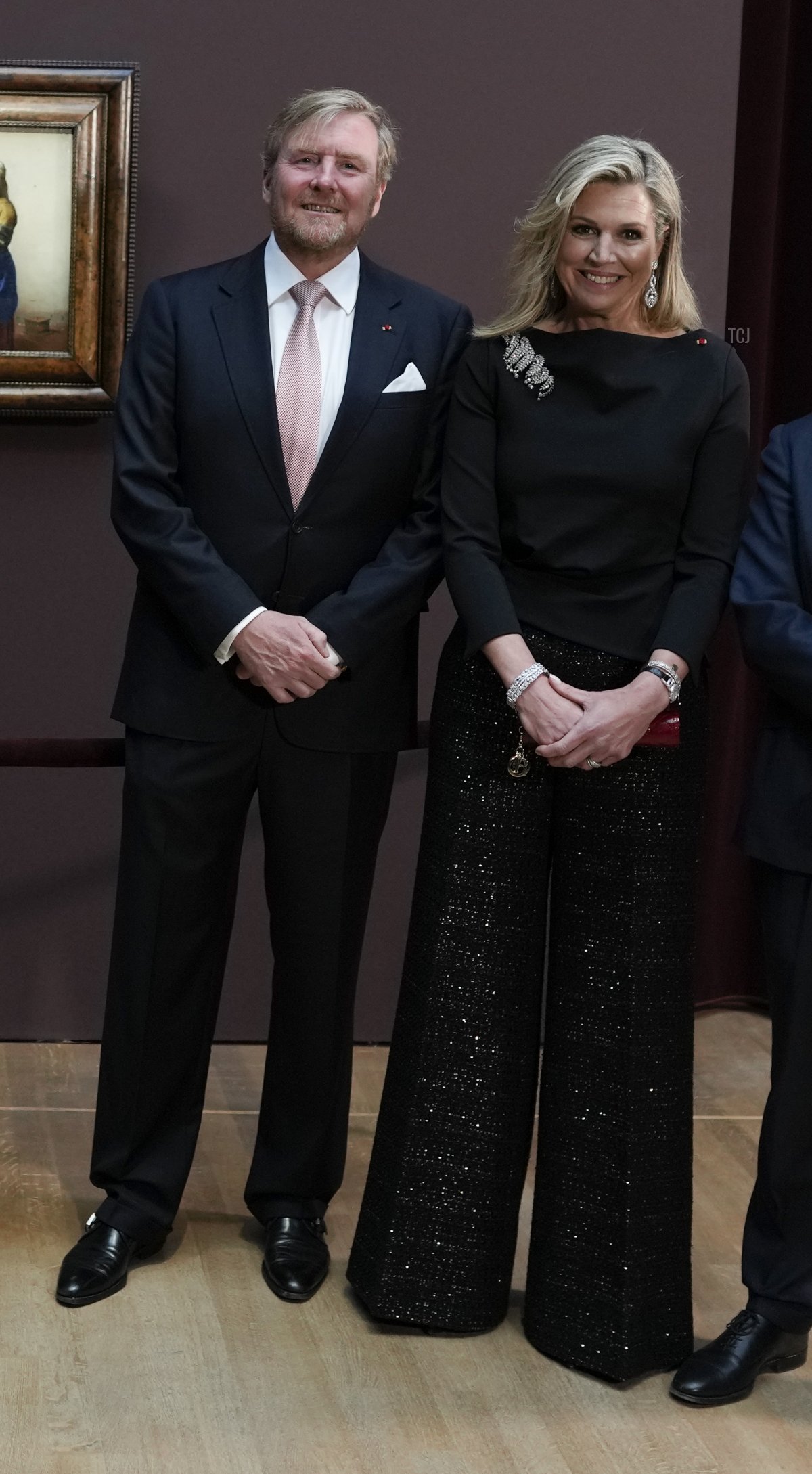King Willem-Alexander of the Netherlands and Queen Maxima of the Netherlands visit the Vermeer exhibition at the Rijksmuseum on April 12, 2023 in Amsterdam (Peter de Jong - Pool/Getty Images)