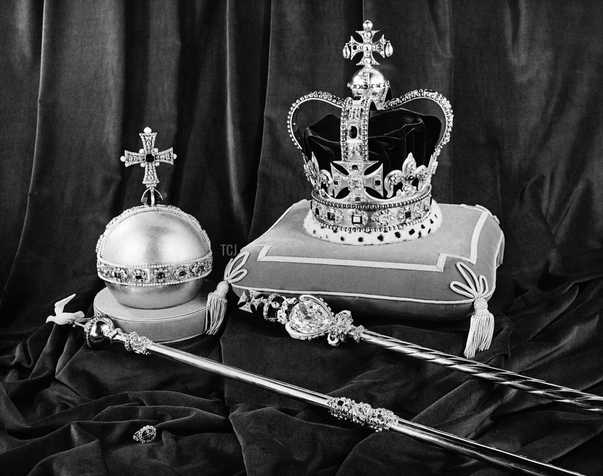 The British Crown Jewels, pictured ca. 1953 (AFP via Getty Images)