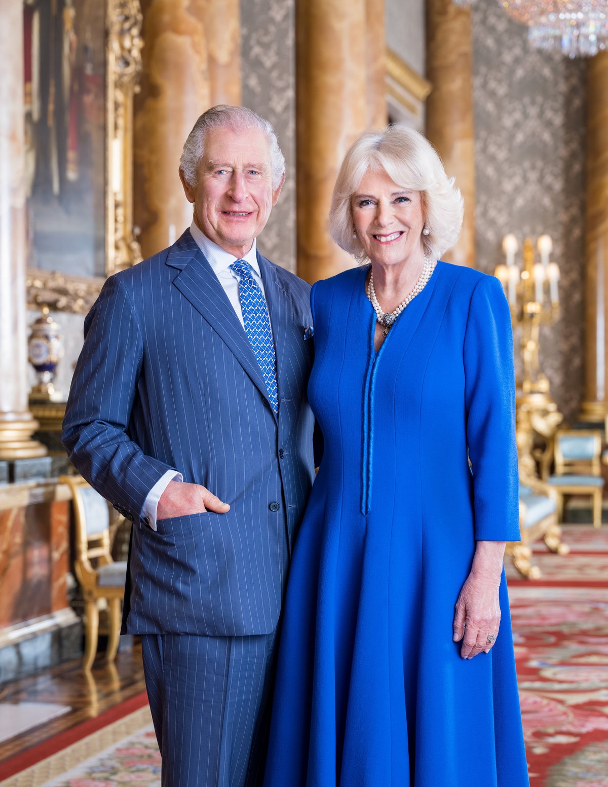 Official coronation portrait of King Charles III and Queen Camilla, 2023 (Hugo Bernand/Buckingham Palace)