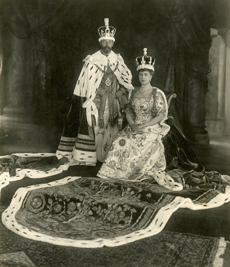 King George V and Queen Mary on Coronation Day, June 1911 (W.&D. Downey/Royal Collection Trust)