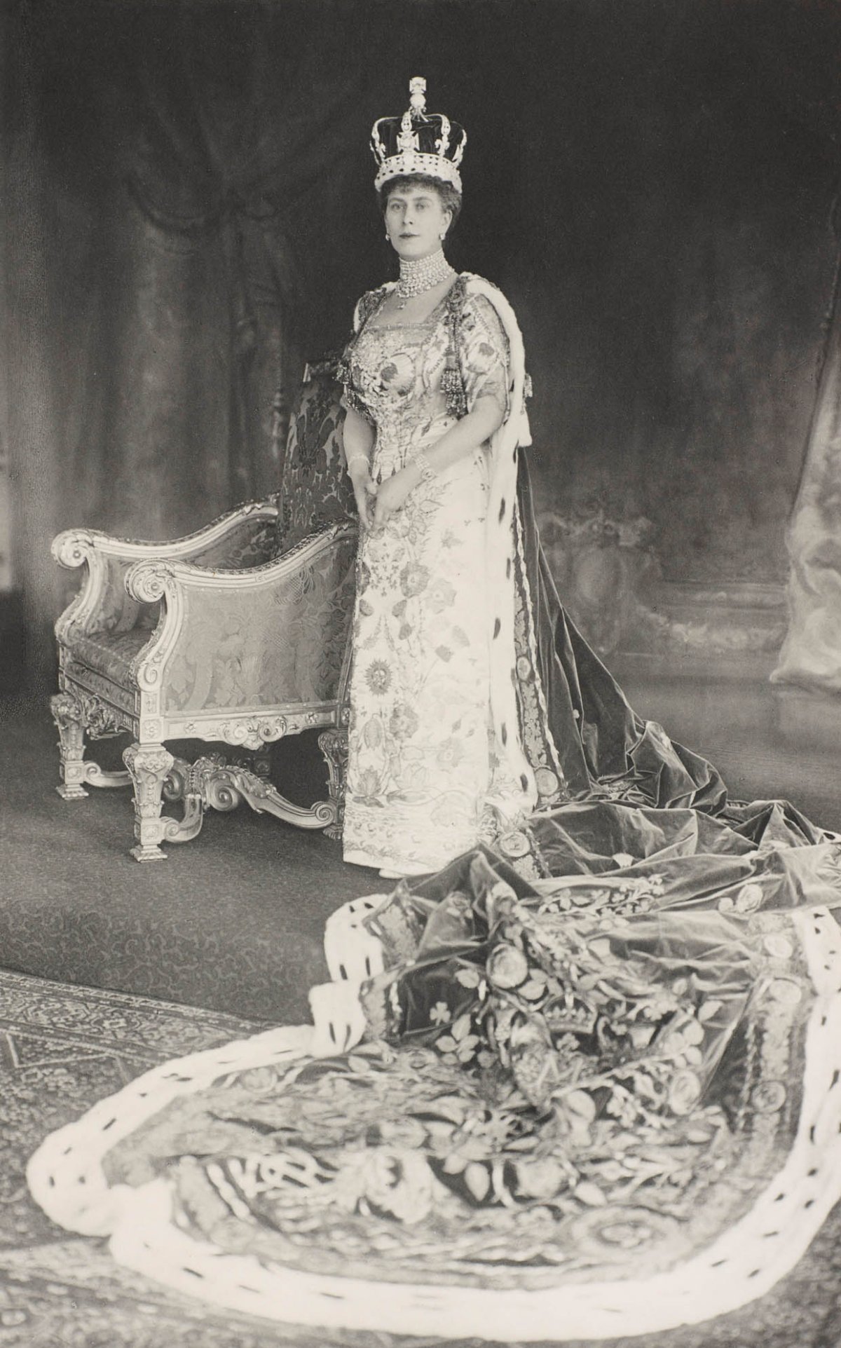 Queen Mary on Coronation Day, June 1911 (W.&D. Downey/Royal Collection Trust)