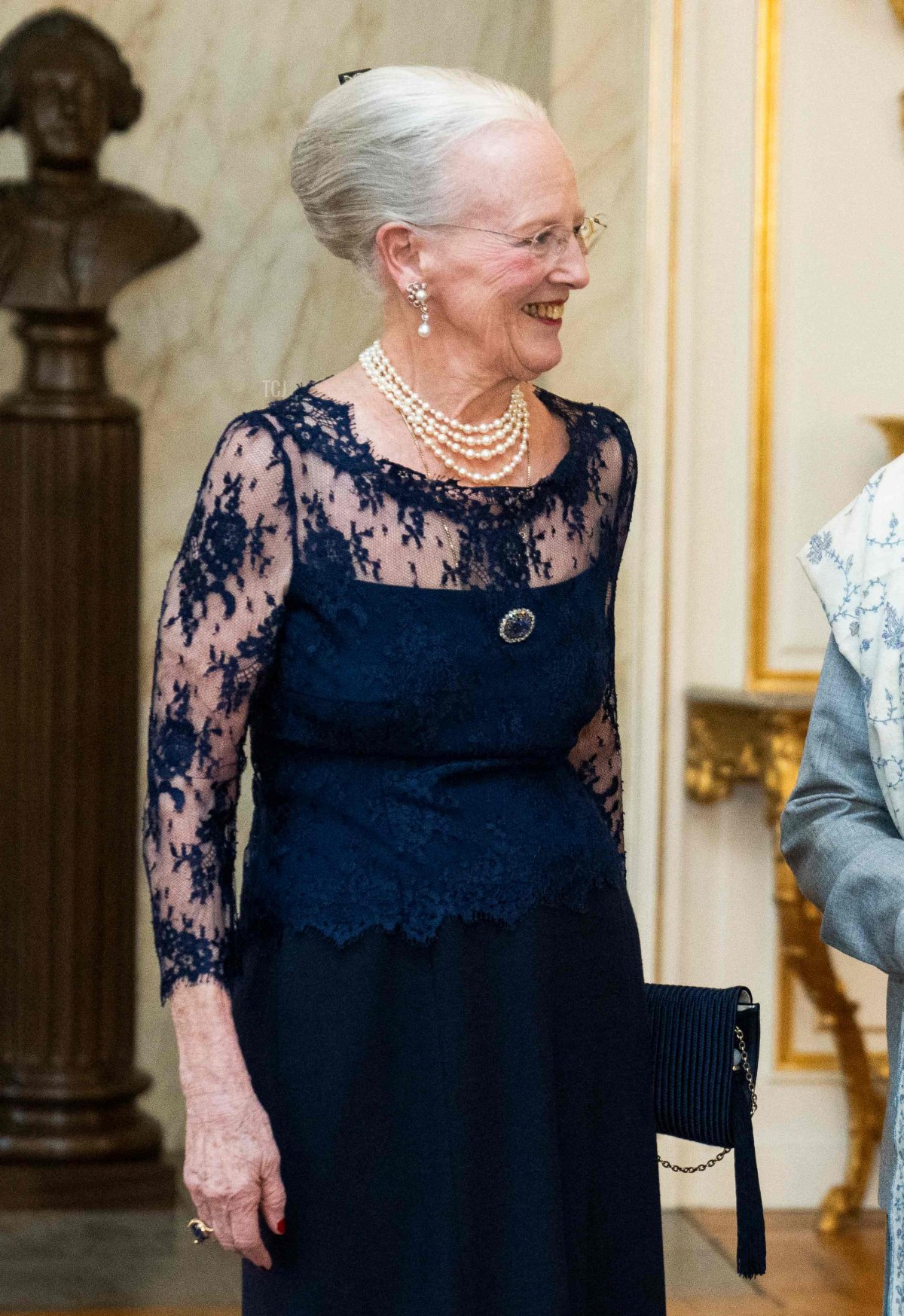 Queen Margrethe II of Denmark has an official audience with Prime Minister Modi of India at Amalienborg Castle in Copenhagen, Denmark, on May 3, 2022 (MARTIN SYLVEST/Ritzau Scanpix/AFP via Getty Images)