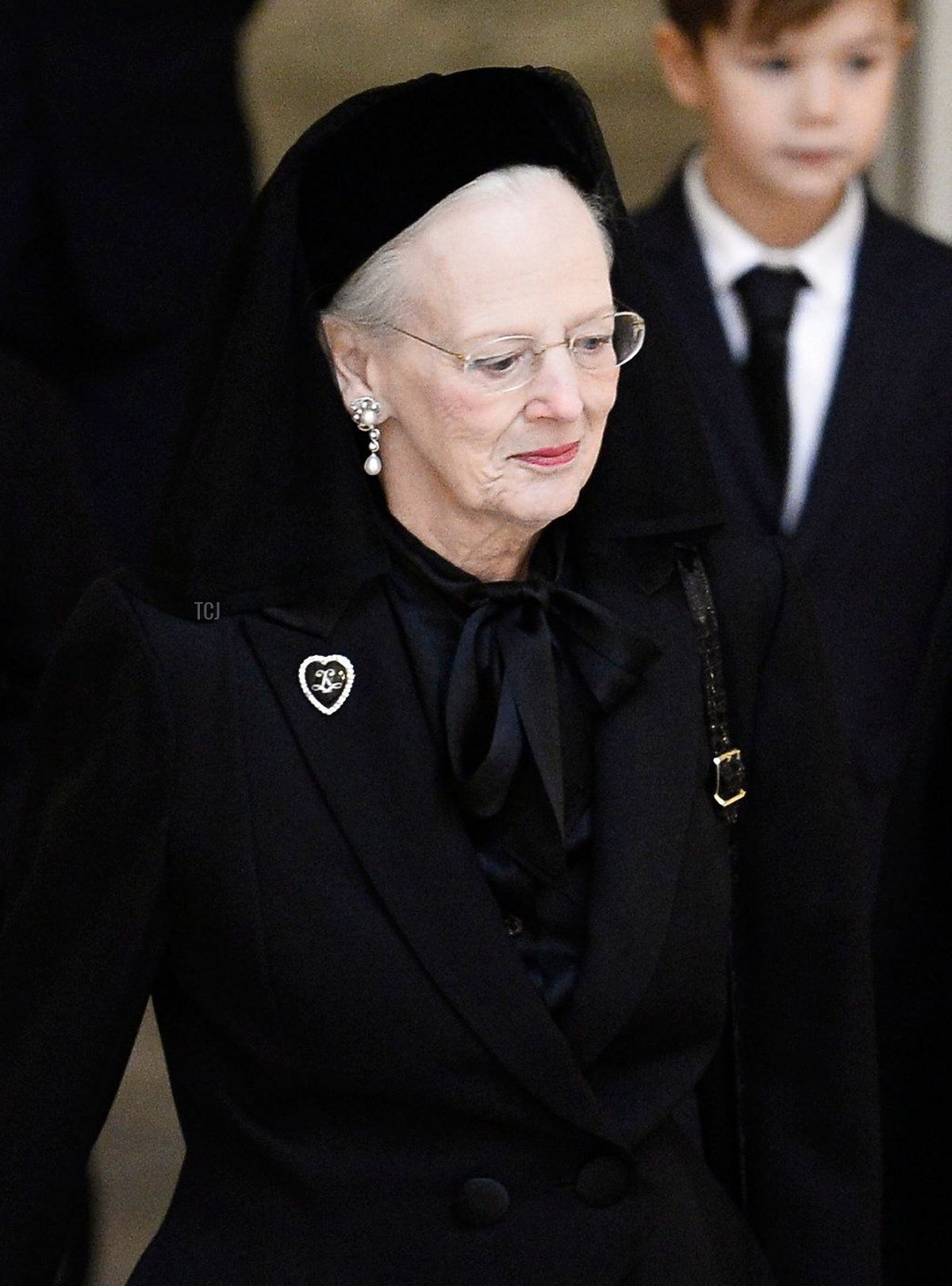 Queen Margrethe II of Denmark attends the funeral of her husband, Prince Henrik, in Copenhagen, February 20, 2018 (MADS CLAUS RASMUSSEN/AFP via Getty Images)
