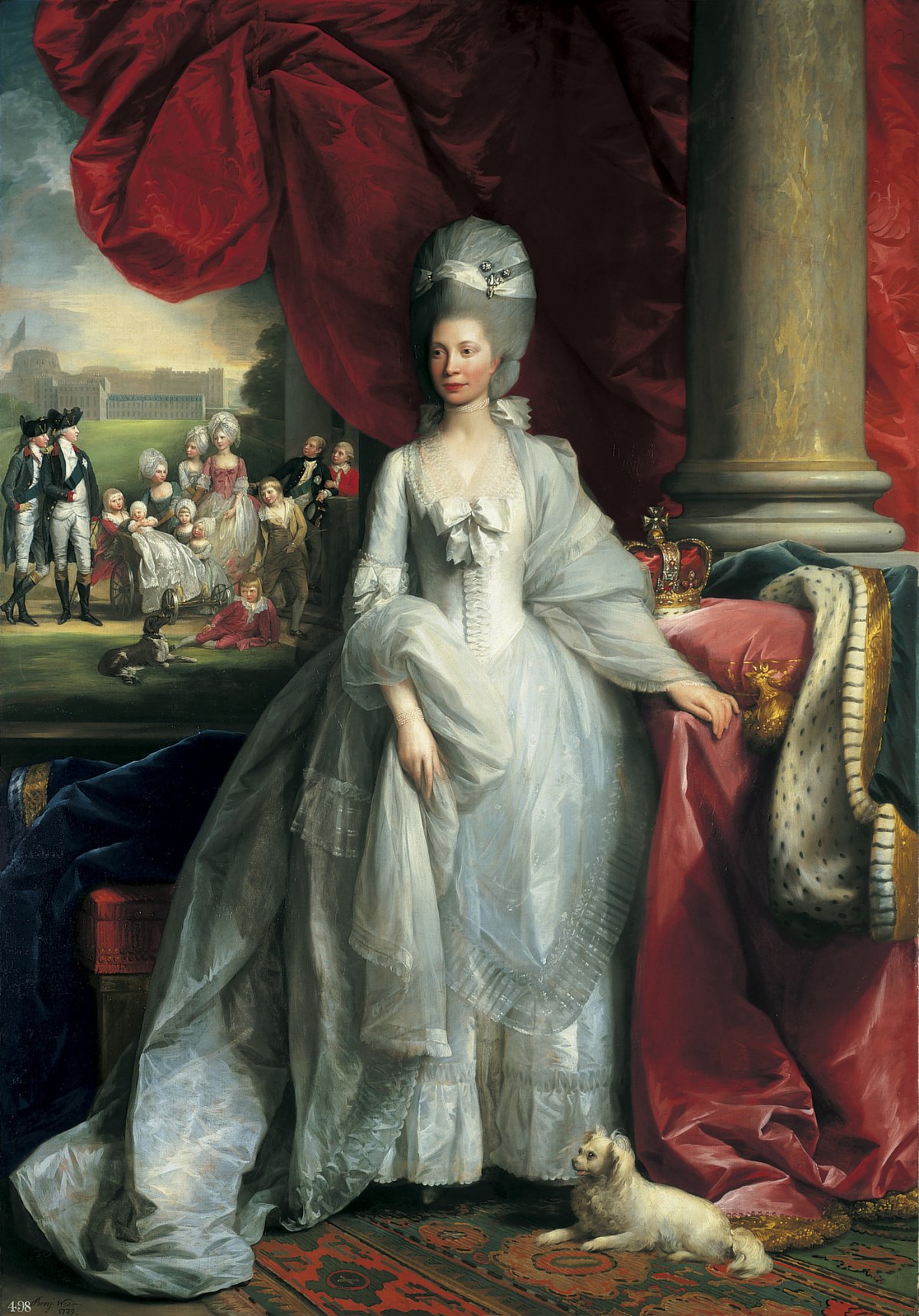 Queen Charlotte by Benjamin West, 1779 (Royal Collection Trust)