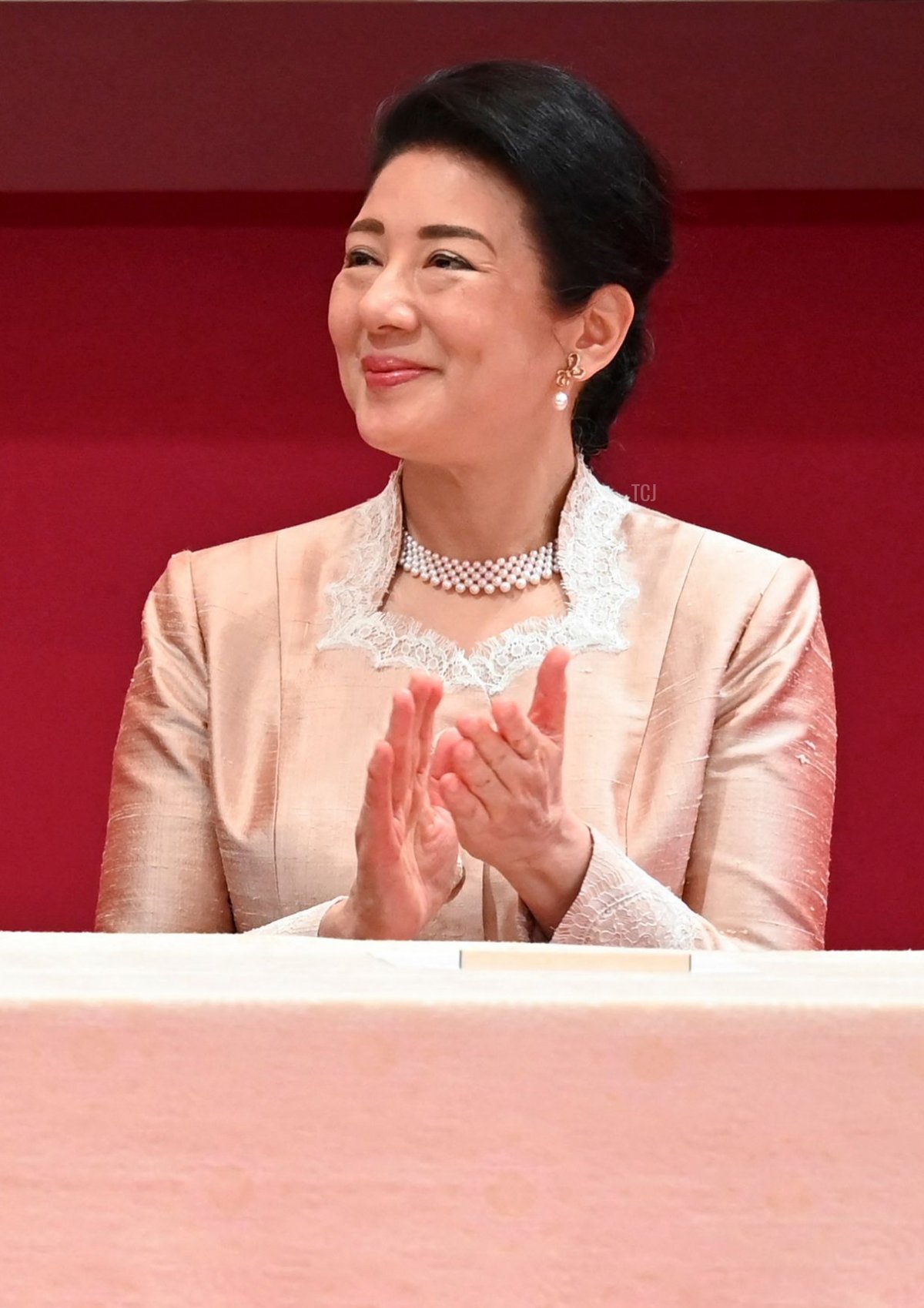 Empress Masako attends the Japan Prize presentation ceremony in Tokyo on April 13, 2023 (KAZUHIRO NOGI/AFP via Getty Images)