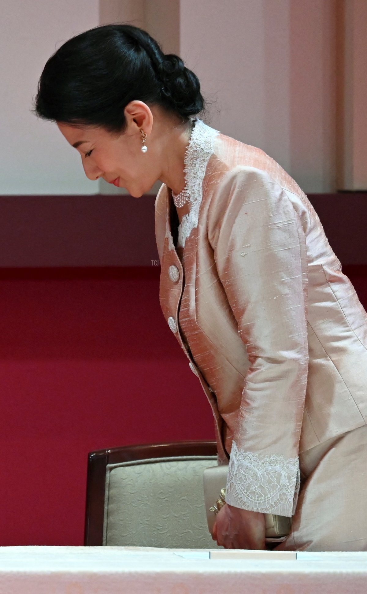 Empress Masako attends the Japan Prize presentation ceremony in Tokyo on April 13, 2023 (KAZUHIRO NOGI/AFP via Getty Images)