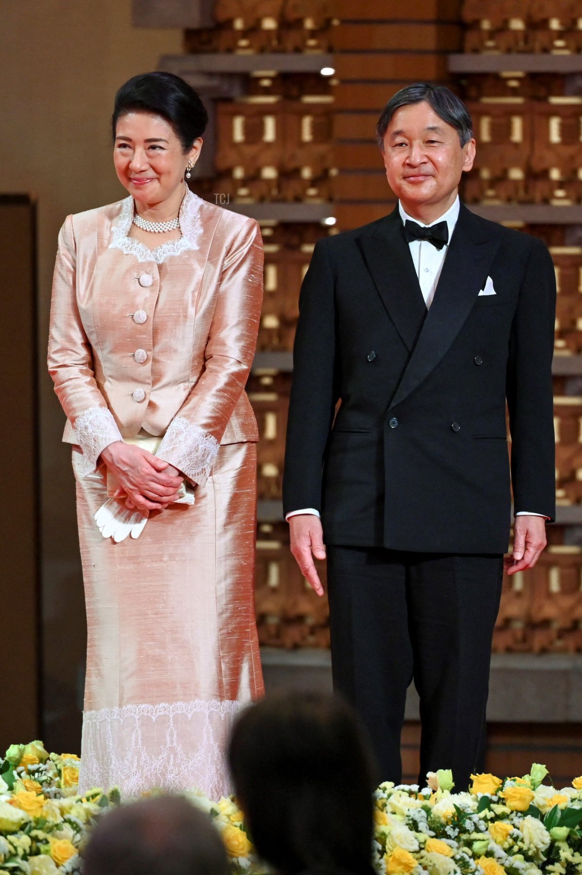 Emperor Naruhito and Empress Masako attend the Japan Prize presentation ceremony in Tokyo on April 13, 2023 (KAZUHIRO NOGI/AFP via Getty Images)