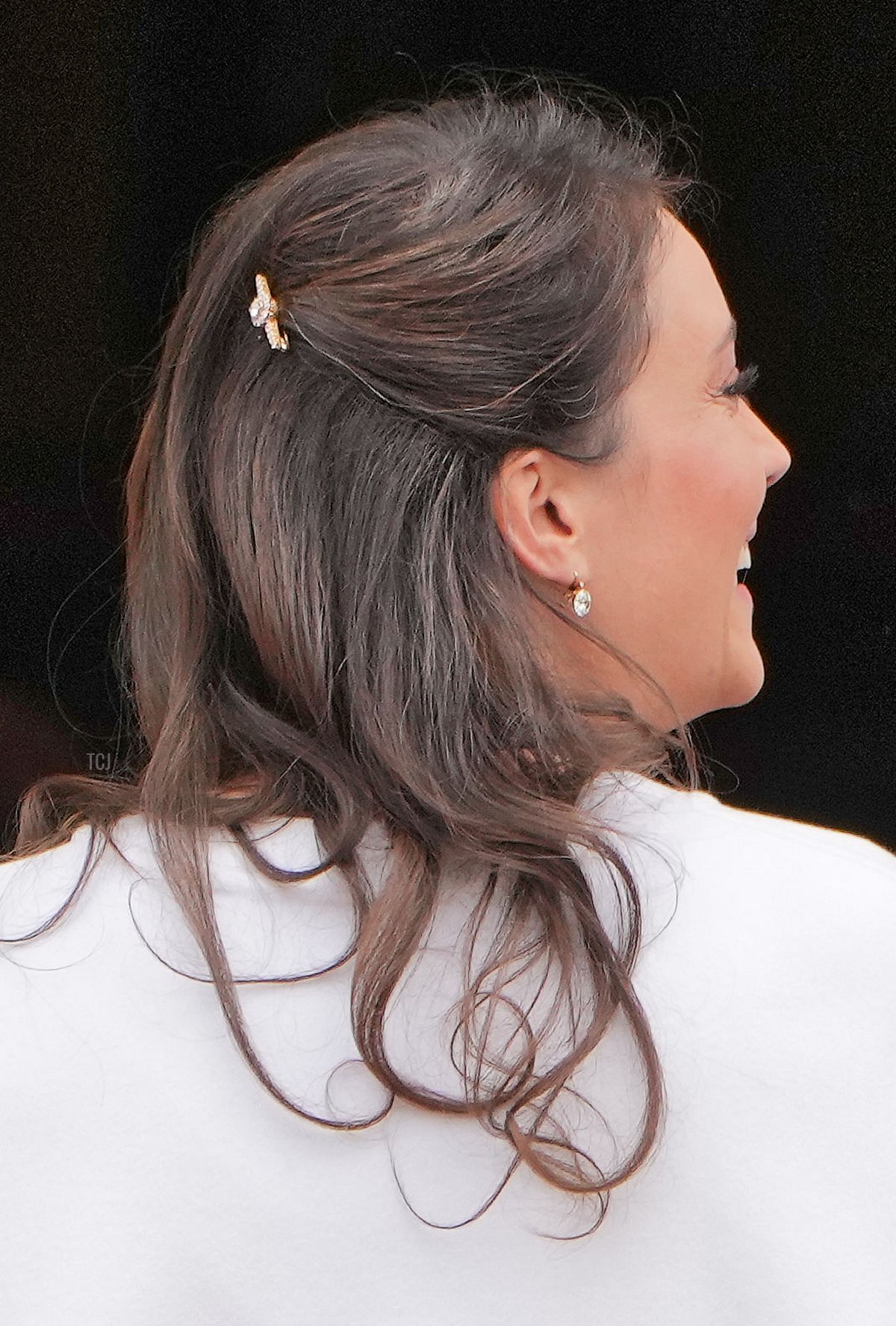 Princess Alexandra of Luxembourg arrives at the Hotel de Ville for her civil wedding ceremony on April 22, 2023 in Luxembourg (Sylvain Lefevre/Getty Images)