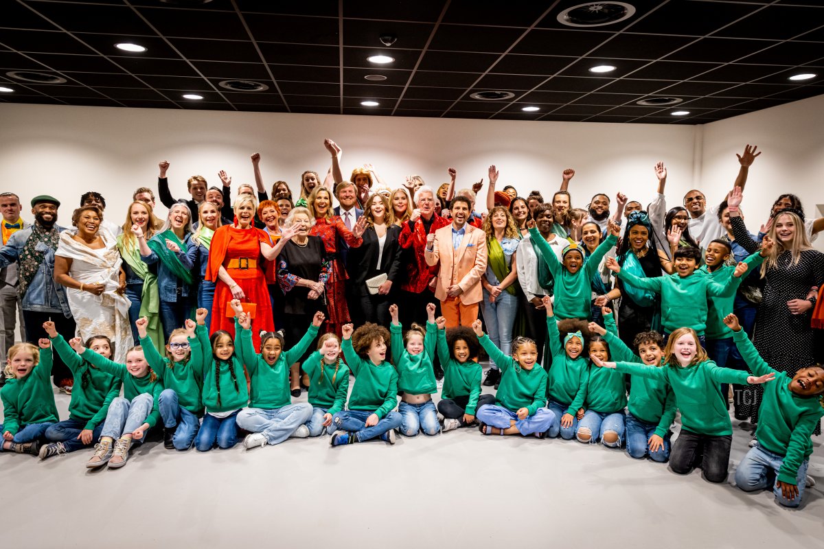 Members of the Dutch royal family attend the King's Day concert on April 19, 2023 in Rotterdam, Netherlands (Patrick van Katwijk/Getty Images)