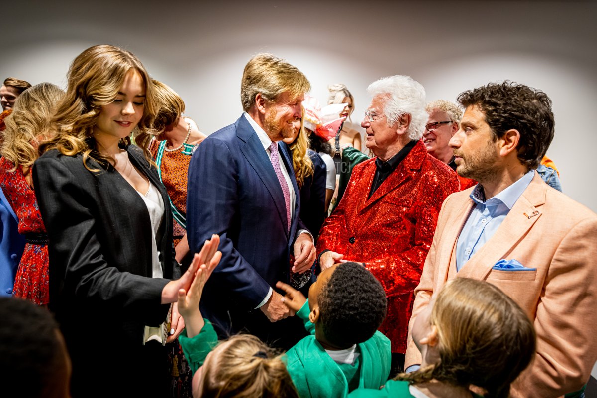 Members of the Dutch royal family attend the King's Day concert on April 19, 2023 in Rotterdam, Netherlands (Patrick van Katwijk/Getty Images)