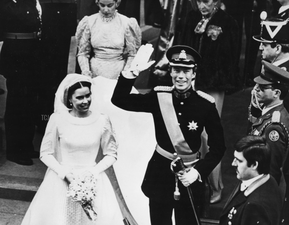 Hereditary Grand Duke Henri of Luxembourg and Maria Teresa Mestre y Batista on their wedding day in Luxembourg, February 14, 1981 (Keystone/Hulton Archive/Getty Images)