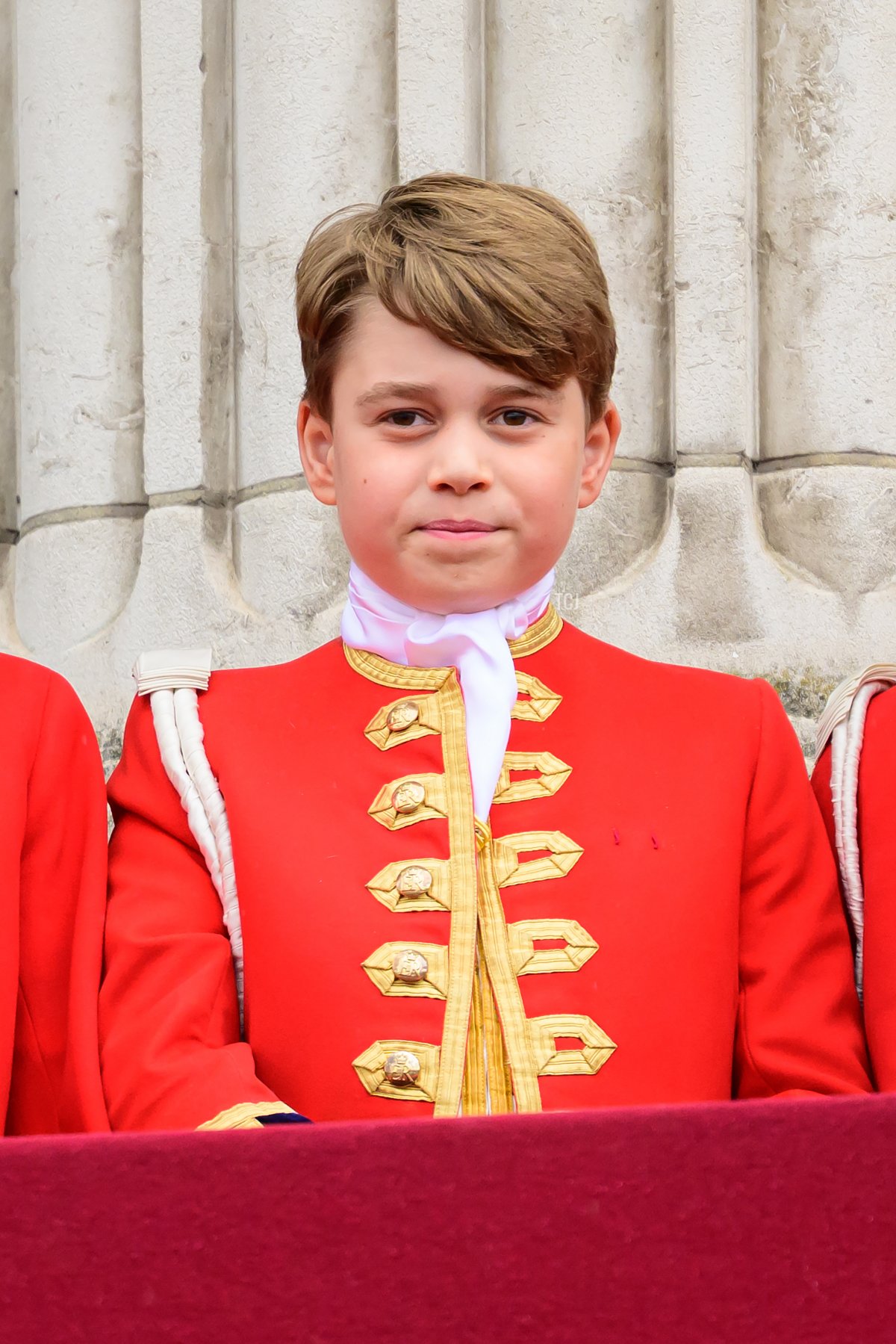Prince George of Wales is pictured on the balcony of Buckingham Palace after the coronation, May 6, 2023 (Leon Neal/Getty Images)