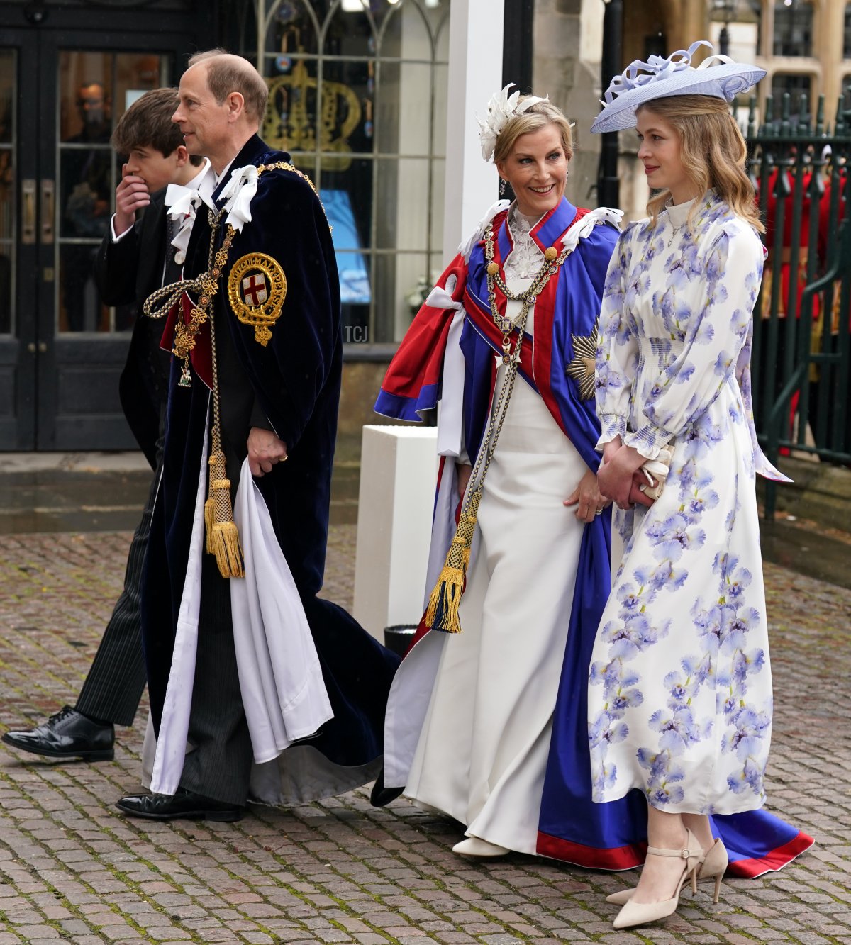 The Duke and Duchess of Edinburgh, with Lady Louise and the Earl of Wessex, arrive for the coronation of King Charles III and Queen Camilla on May 6, 2023 in London, England (Andrew Milligan - WPA Pool/Getty Images)