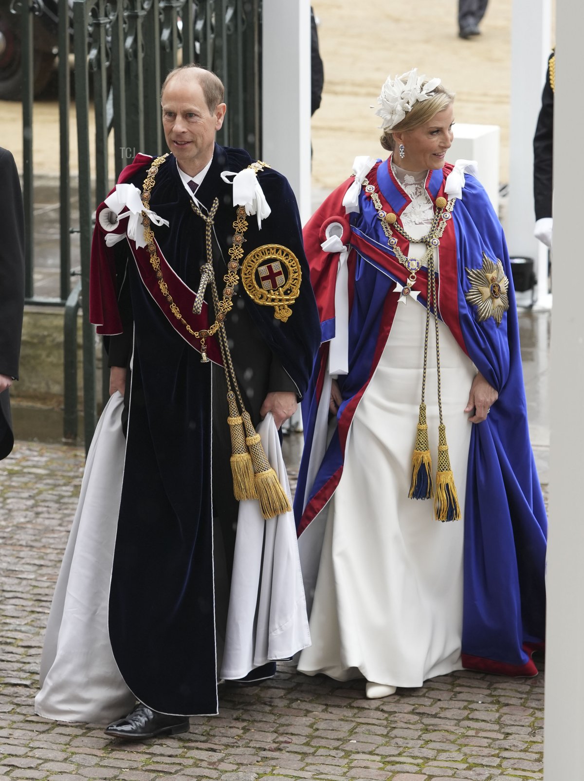 The Duke and Duchess of Edinburgh arrive for the coronation of King Charles III and Queen Camilla on May 6, 2023 in London, England (Dan Charity - WPA Pool/Getty Images)