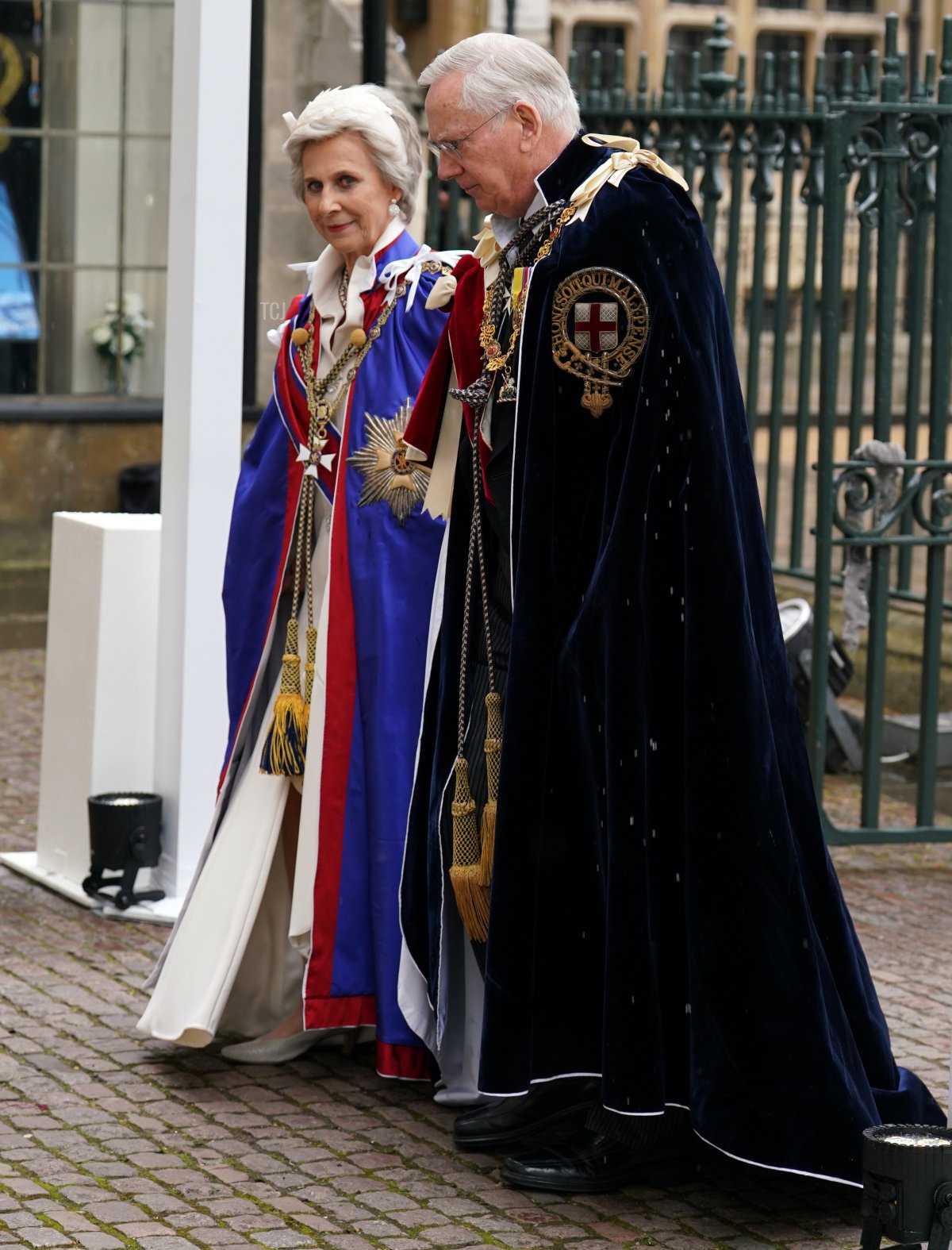 The Duke and Duchess of Gloucester arrive for the coronation of King Charles III and Queen Camilla on May 6, 2023 in London, England (Andrew Milligan - WPA Pool/Getty Images)