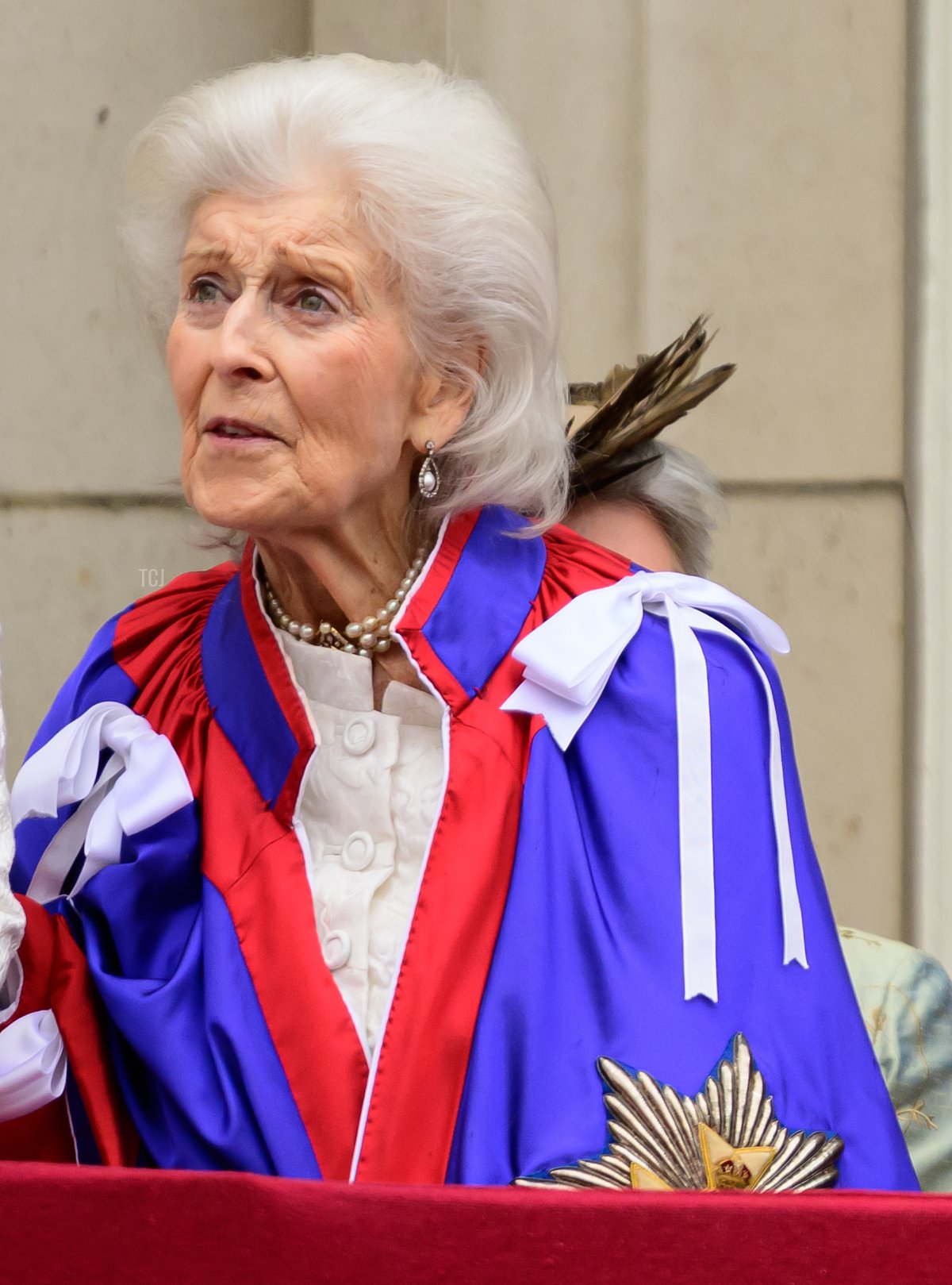 Princess Alexandra is pictured on the balcony of Buckingham Palace after the coronation of King Charles III and Queen Camilla on May 6, 2023 in London, England (Leon Neal/Getty Images)