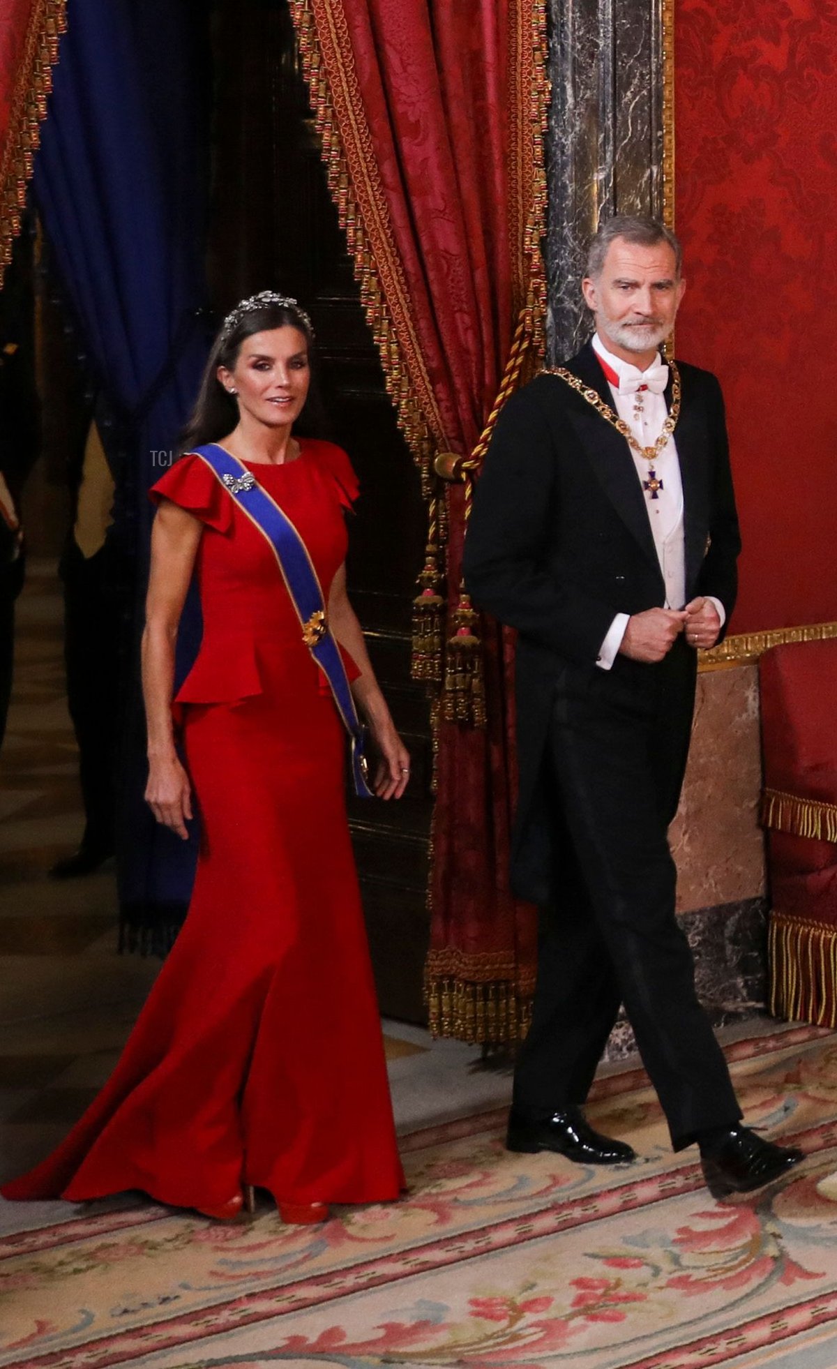 The King and Queen of Spain host a gala dinner for the President and First Lady of Colombia at the Royal Palace in Madrid, May 3, 2023 (VIOLETA SANTOS MOURA/POOL/AFP via Getty Images)