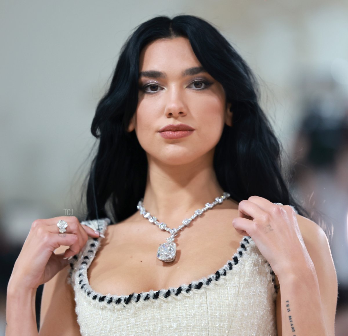 English singer-songwriter Dua Lipa attends the Met Gala, the annual fundraiser for the Metropolitan Museum of Art's Costume Institute, at the Metropolitan Museum of Art in New York on May 1, 2023 (Theo Wargo/Getty Images for Karl Lagerfeld)