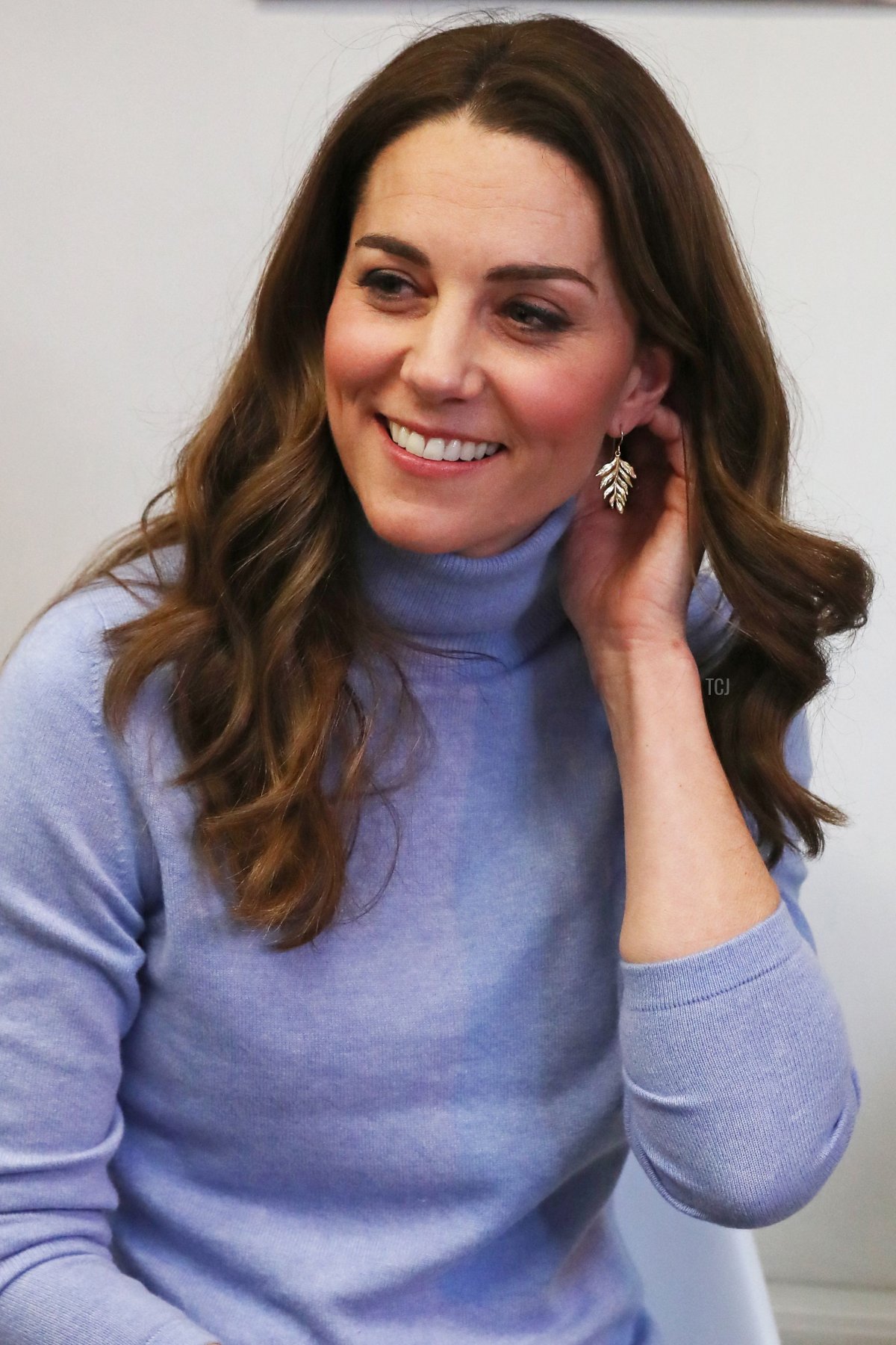 The Countess of Strathearn gestures during her visit to the Social Bite café, which focuses on homelessness, in Aberdeen on February 12, 2020, as part of her tour of the UK to promote her landmark survey on the early years (ANDREW MILLIGAN/POOL/AFP via Getty Images)