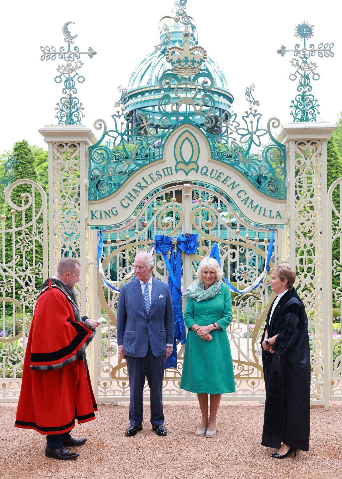 King Charles III and Queen Camilla open the new Coronation Garden on day one of their two-day visit to Northern Ireland on May 24, 2023 in Newtownabbey, Northern Ireland (Chris Jackson/Getty Images)