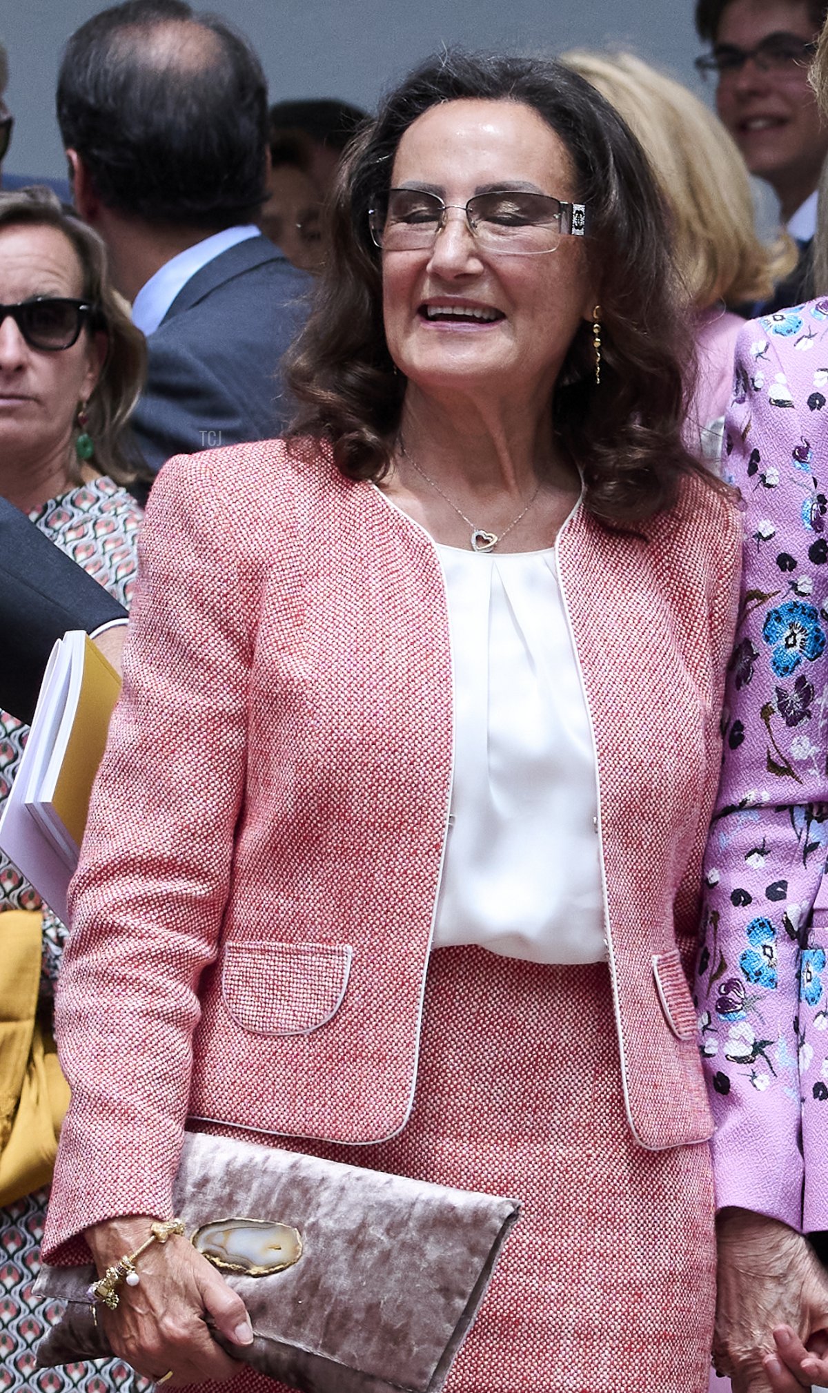 Paloma Rocasolano arrives for the confirmation of Infanta Sofia of Spain at the Asuncion de Nuestra Señora Church in the municipality of Aravaca on May 25, 2023 in Madrid, Spain (Carlos Alvarez/Getty Images)