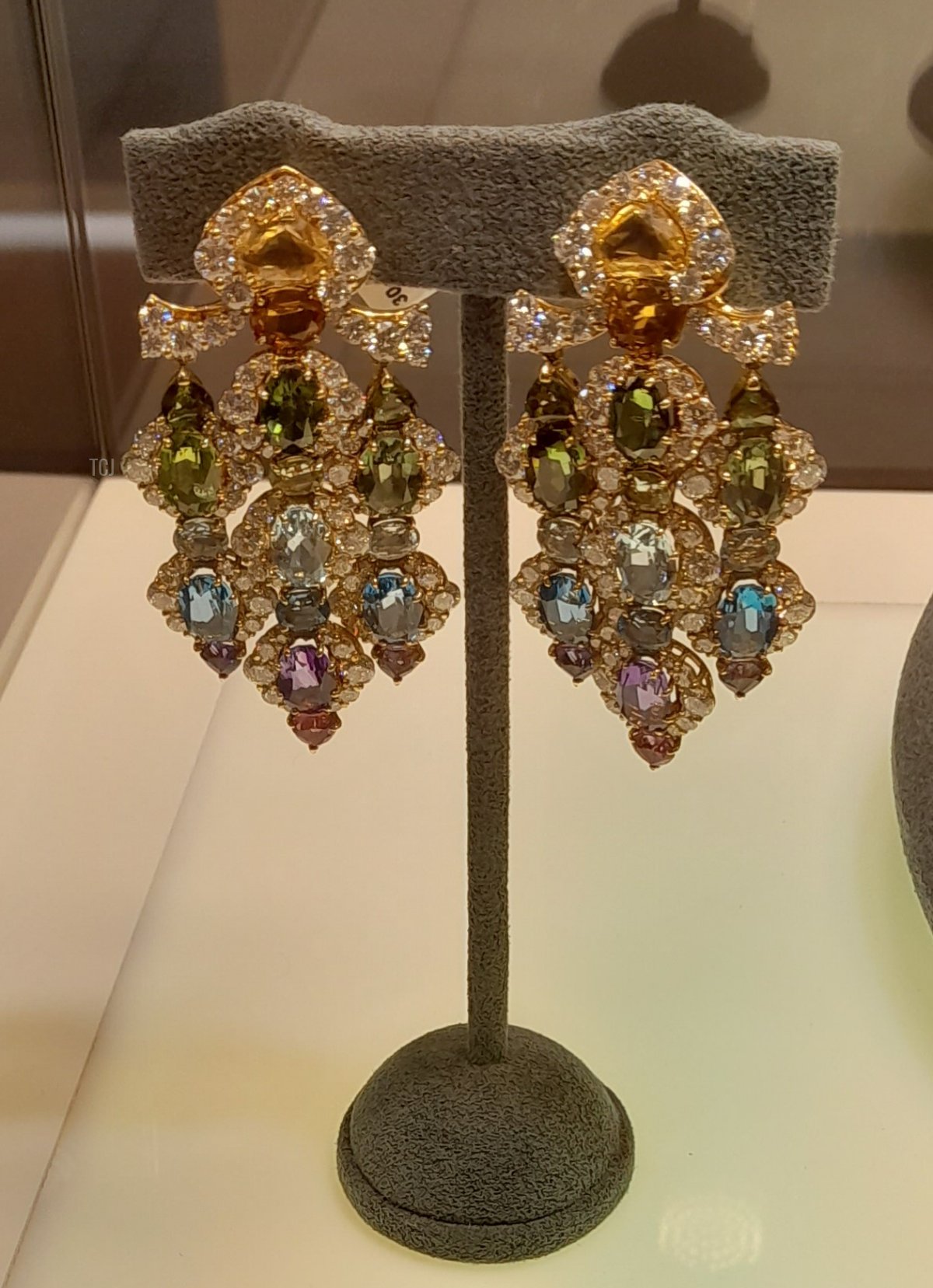 A pair of Marina B. multi-gem earrings, from the Heidi Horten collection sold at Christie's (Photo © Thomas. Do not reproduce.)
